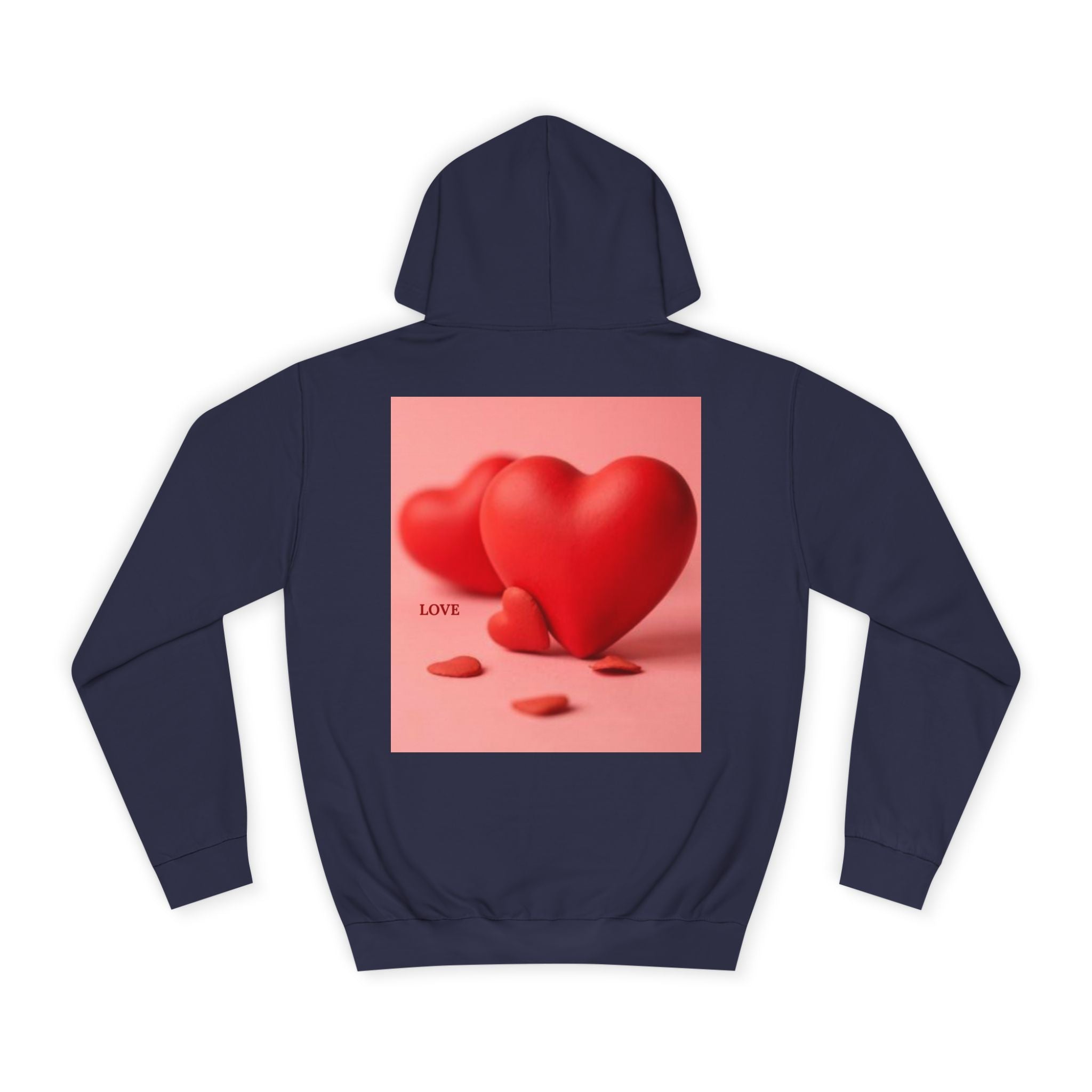 Cute 3D Heart Illustration Hoodie | Love Graphic Pullover