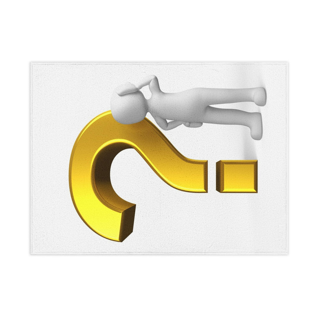 Gold Question Mark Character Toddler Blanket | Curious Kid Decor