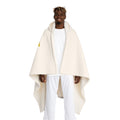 Gold Letter K With Figure Hooded Blanket | Hooded Sherpa Fleece Blanket