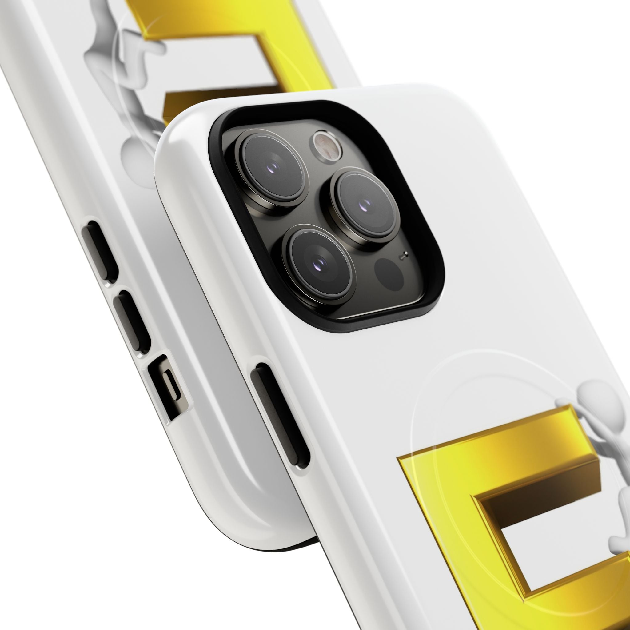 3D Gold Letter F Climber Phone Case | Magnetic Tough Case