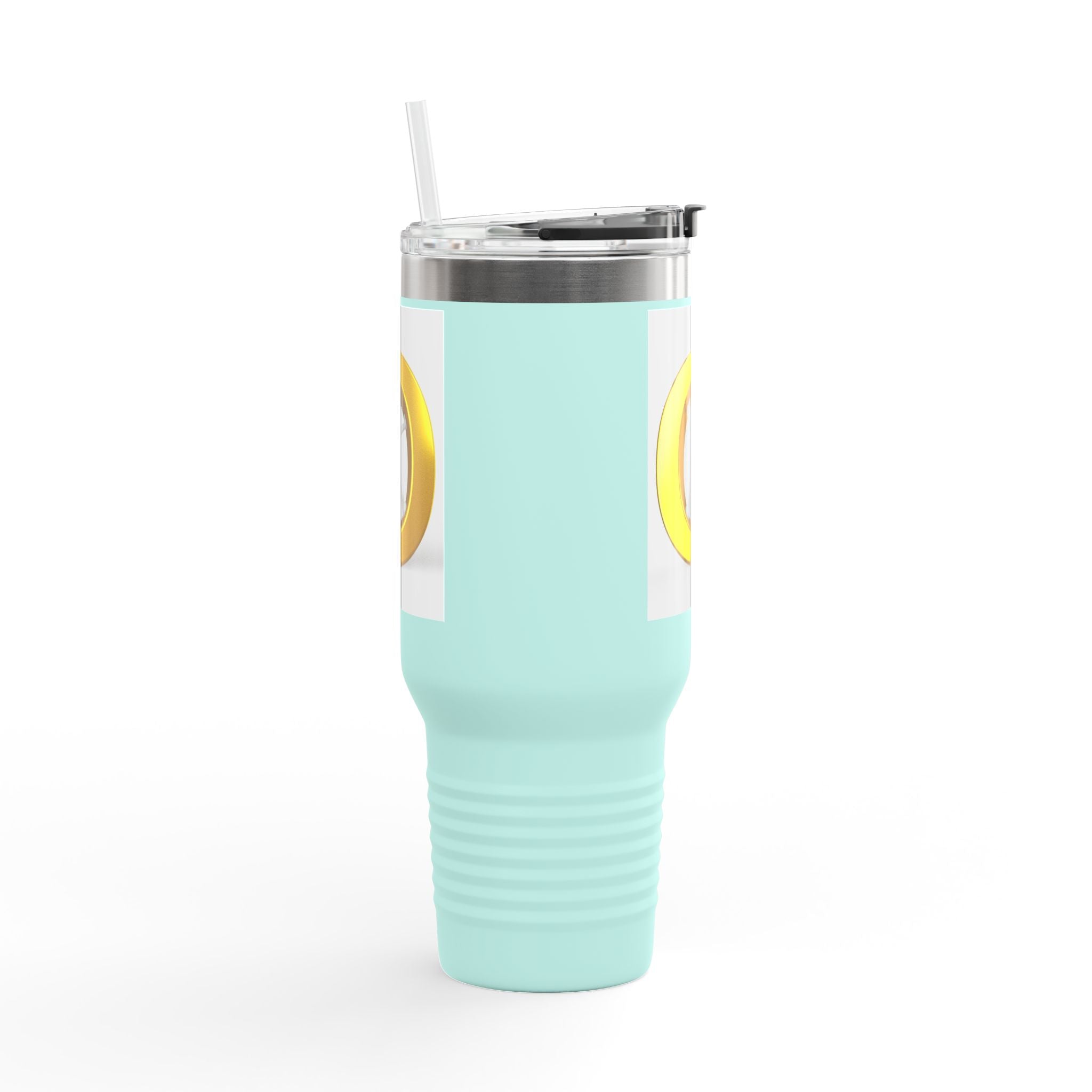 Gobelet de 40 oz illustré d'une lettre O dorée | Mug de voyage isotherme