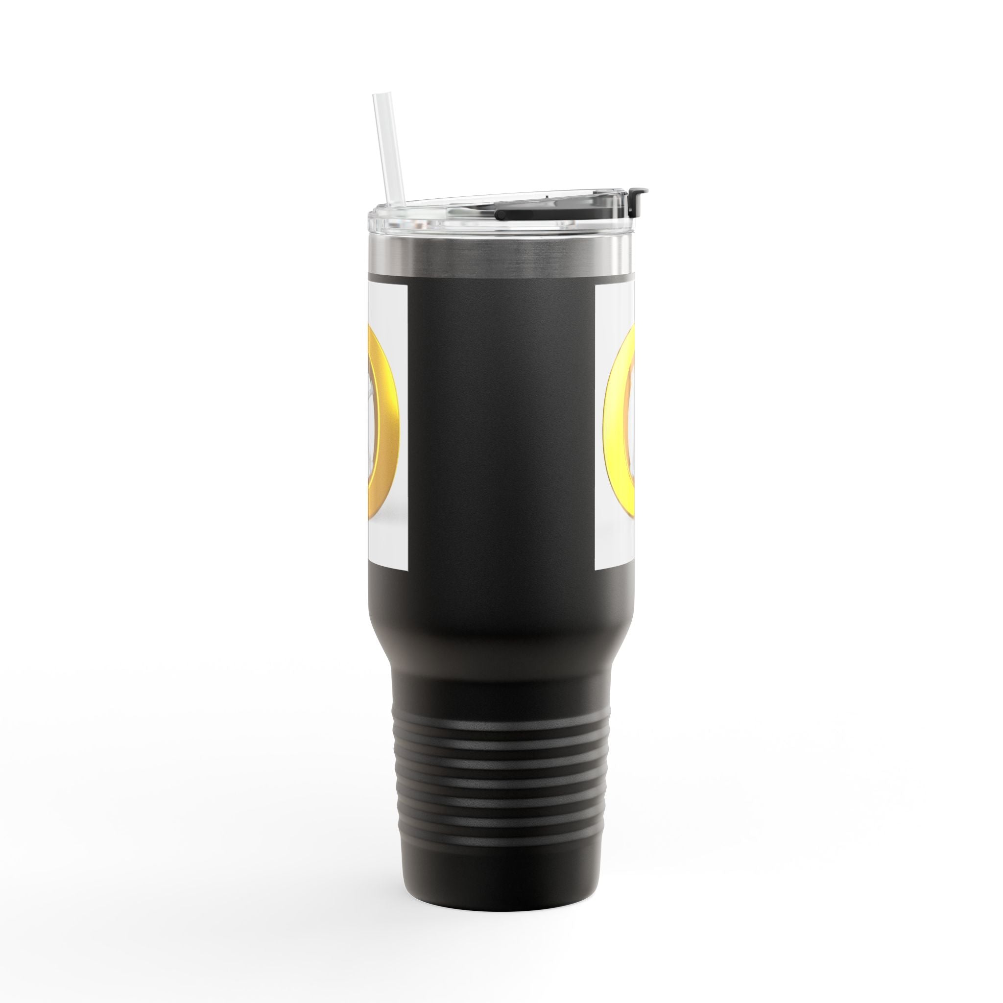 Gobelet de 40 oz illustré d'une lettre O dorée | Mug de voyage isotherme