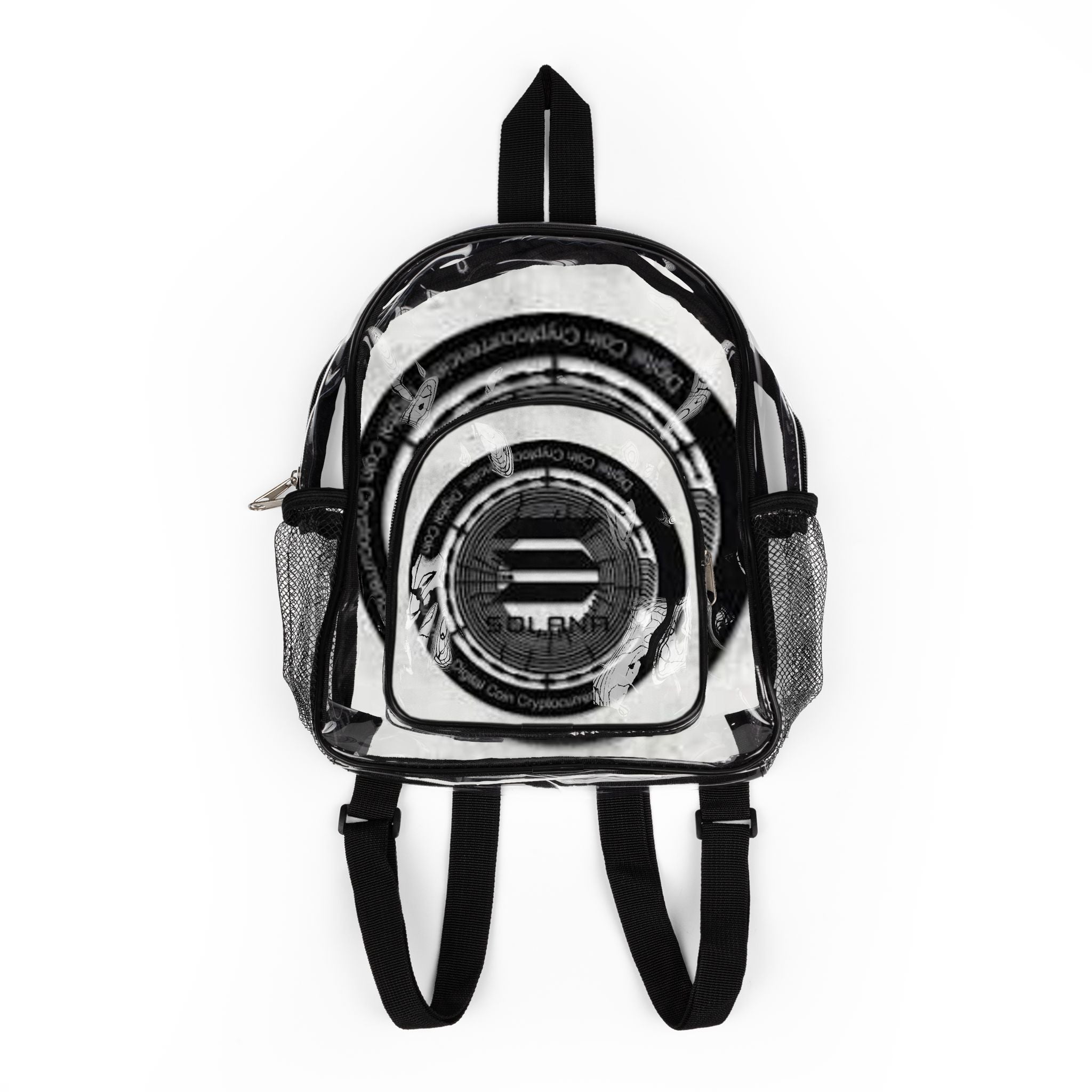 Clear Stadium Backpack Solana Cryptocurrency | Transparent School Stadium Bag