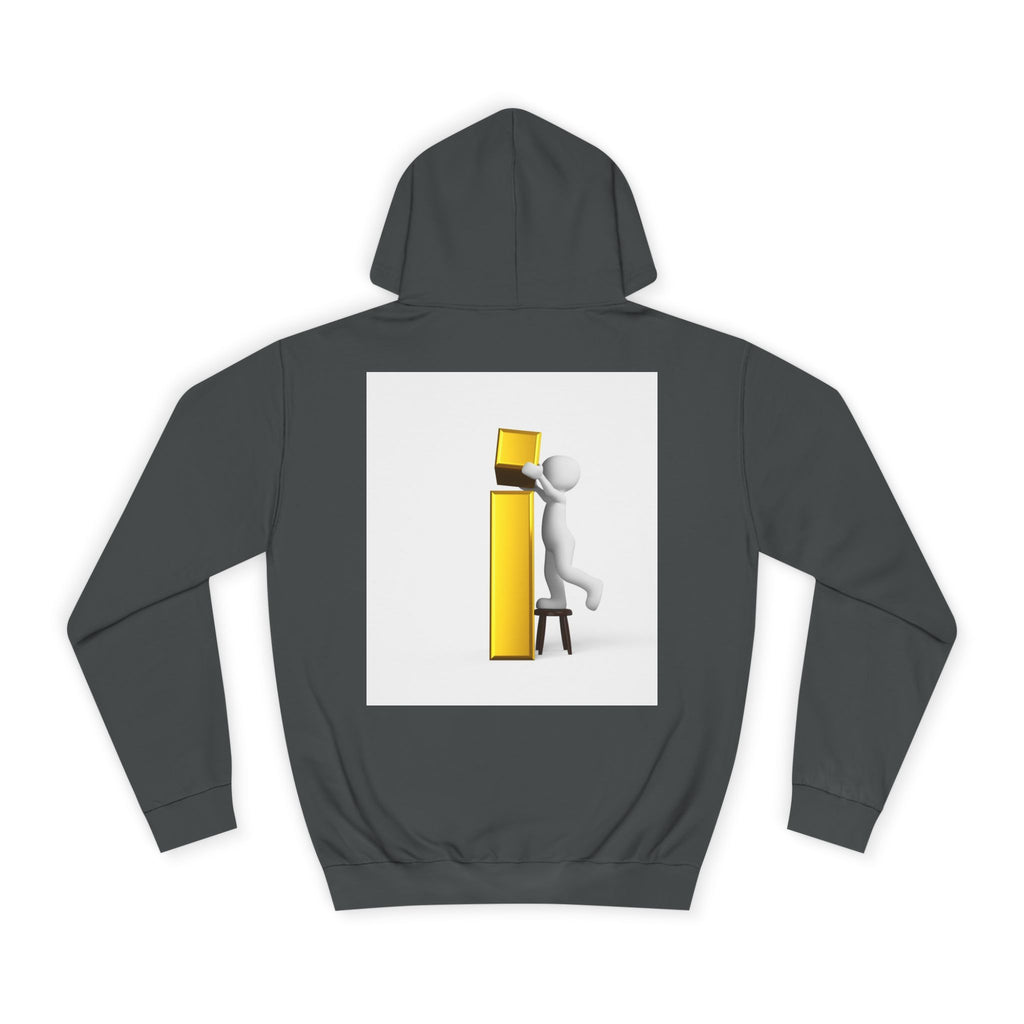Stick Figure Building Letter i Hoodie | Minimal Illustration