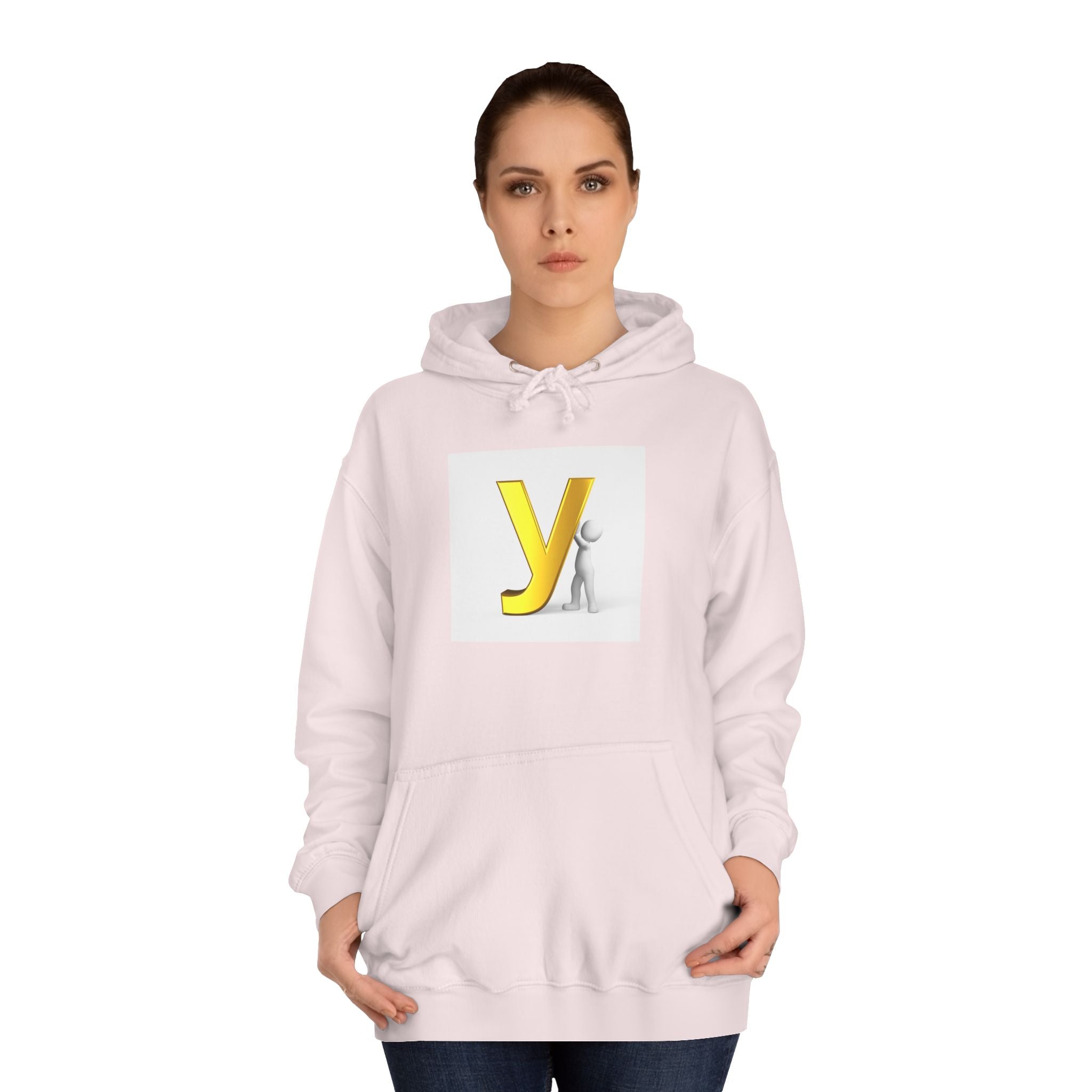 Yellow 3D Letter Y hoodie | Letterman Monogram Initial Sweatshirt