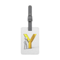 Yellow 3D Letter Y luggage tag | Rectangle Saffiano polyester