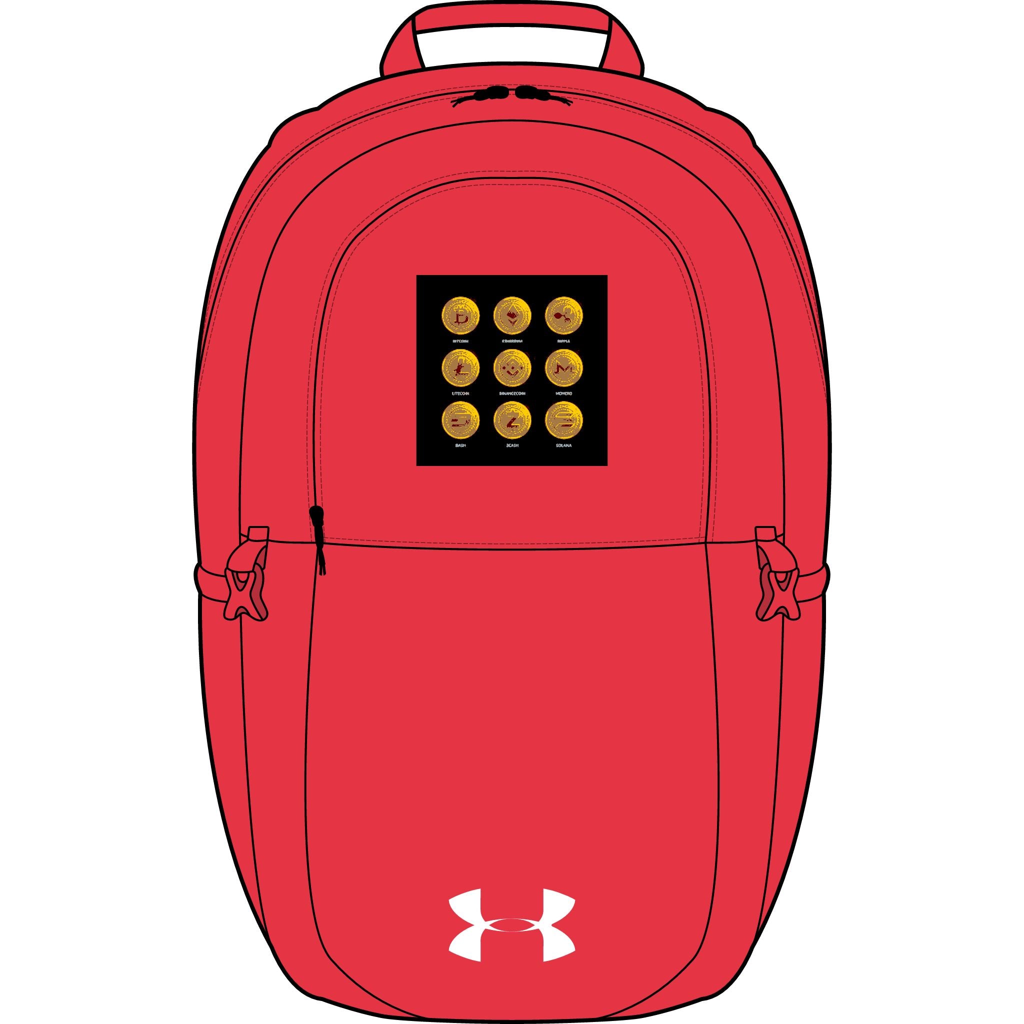 Kryptowährungssymbole Rucksack-Stickerei | Rucksack