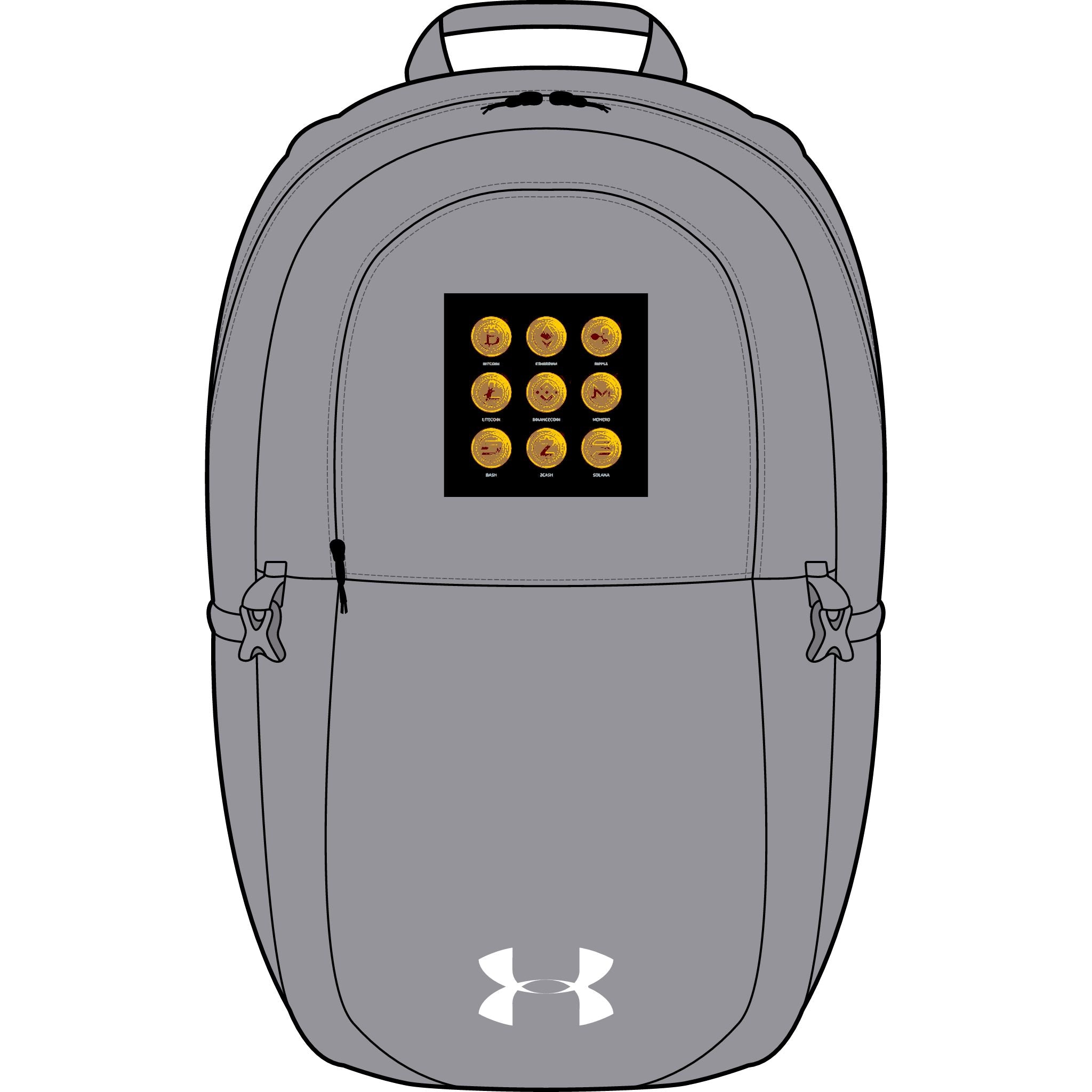 Kryptowährungssymbole Rucksack-Stickerei | Rucksack