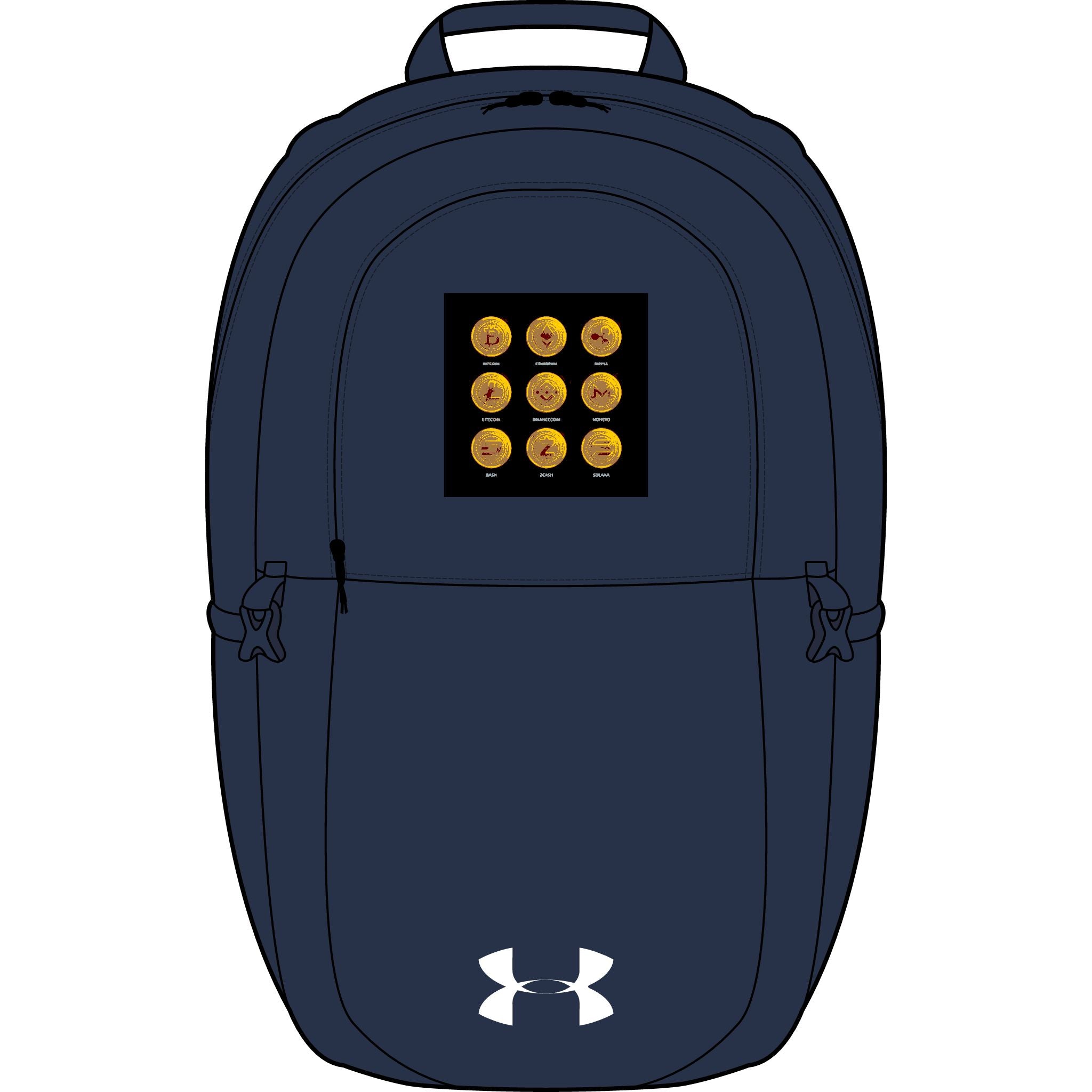 Cryptocurrency Icons Backpack Embroidery | Backpack