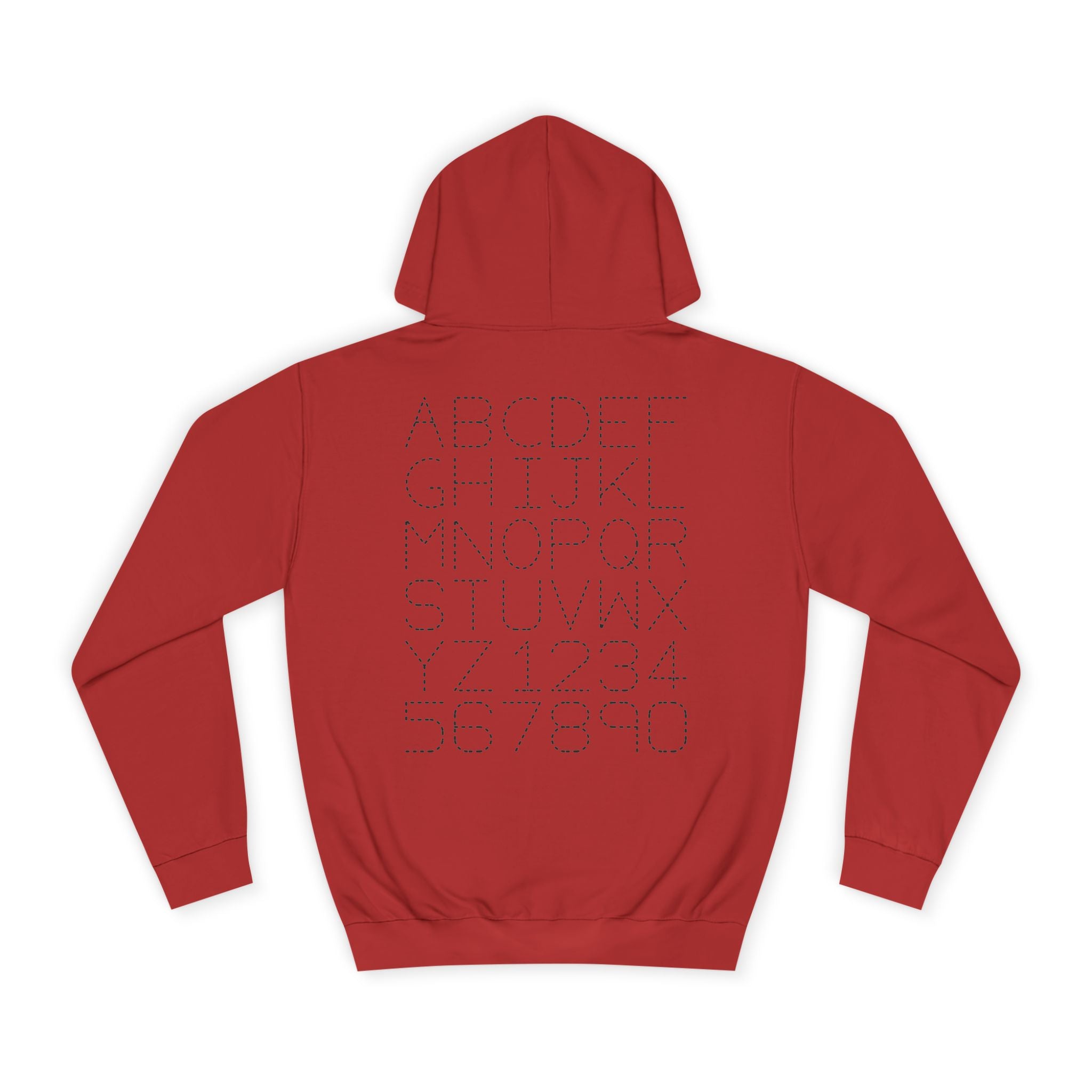 College Dotted Alphabet Hoodie | Campus Sweatshirt, Collegiate Style