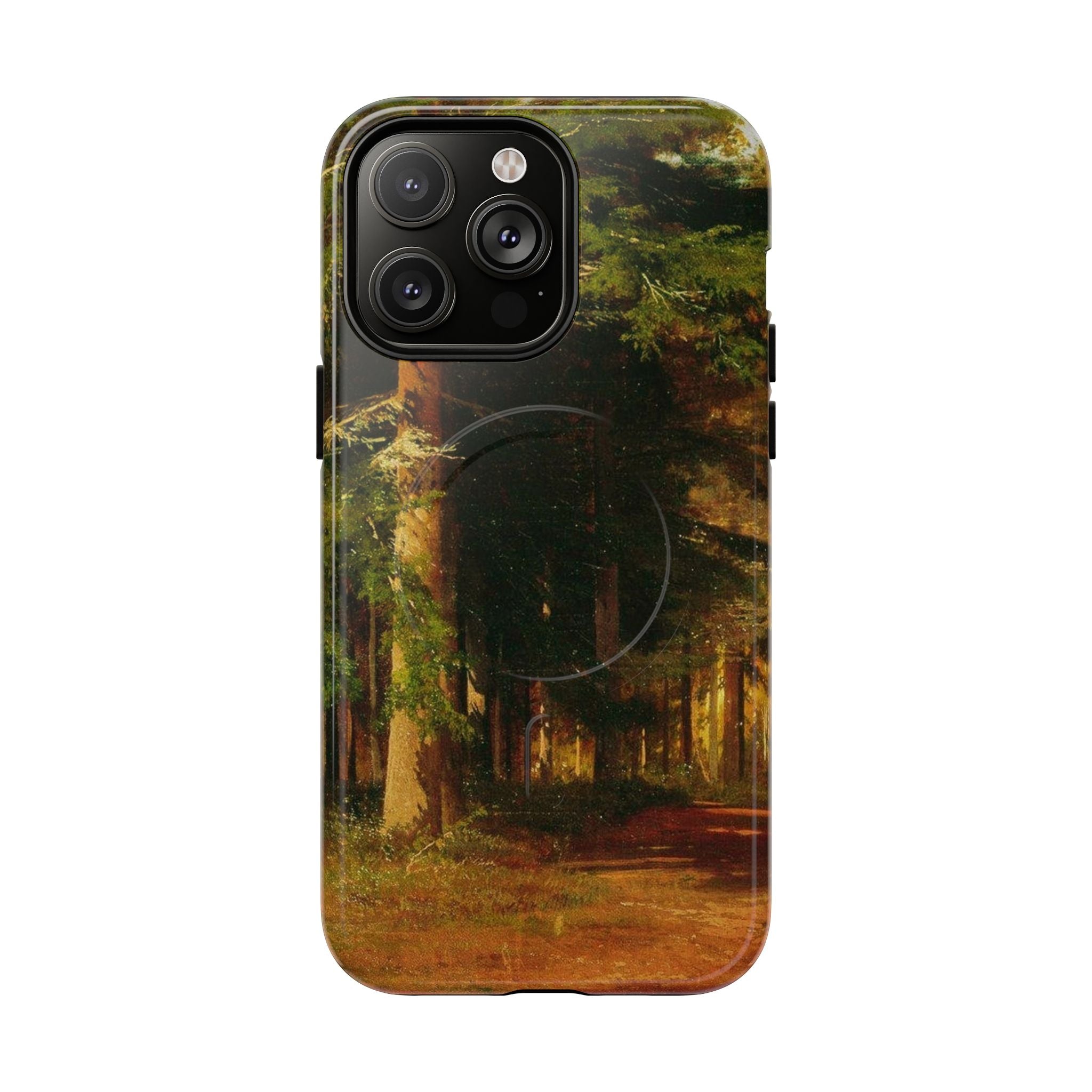 Coque de téléphone Chemin forestier d'automne | Coque magnétique robuste, illustration de paysage d'automne