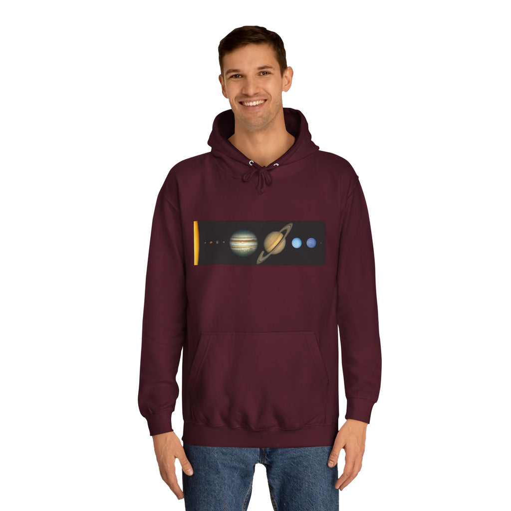 Solar System Planets Hoodie | Saturn Jupiter Earth Mars Nebula Design