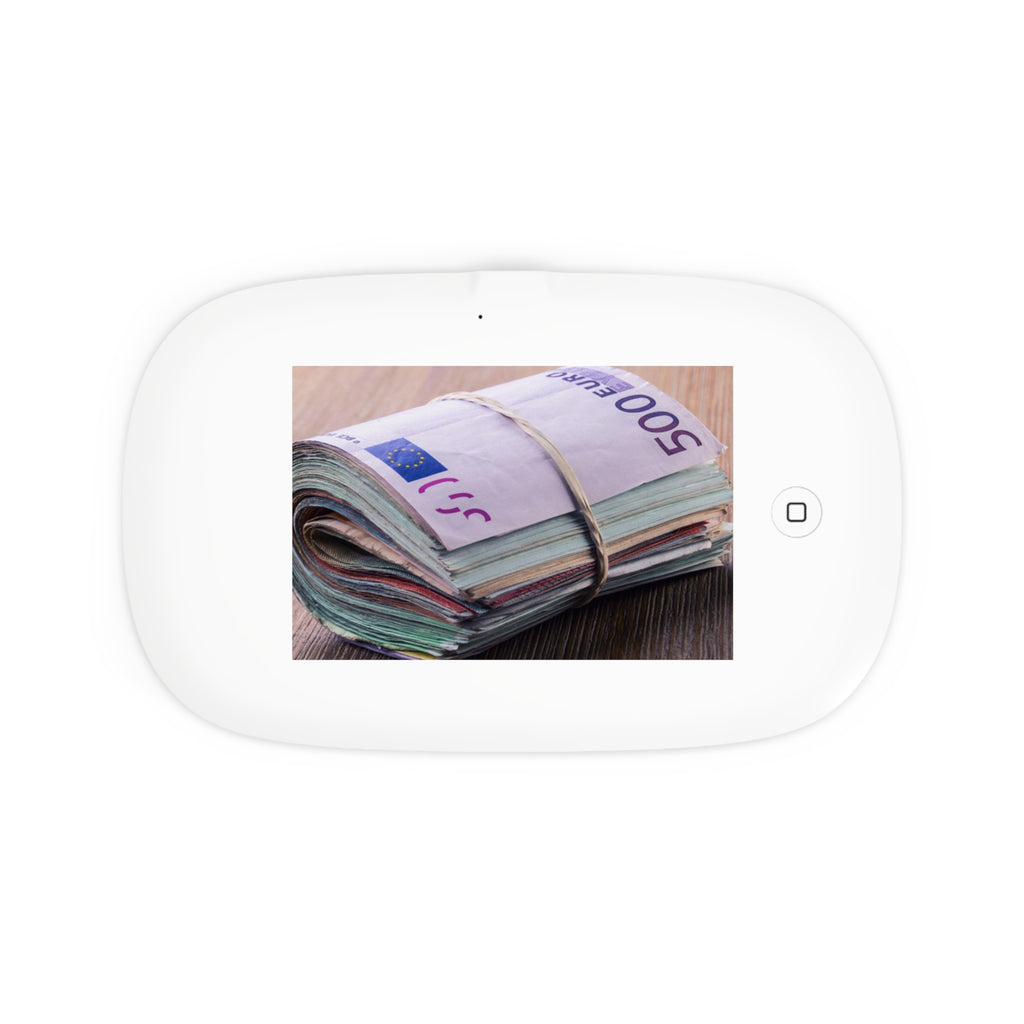 Money Stack UV Phone Sanitizer and Wireless Charging Pad