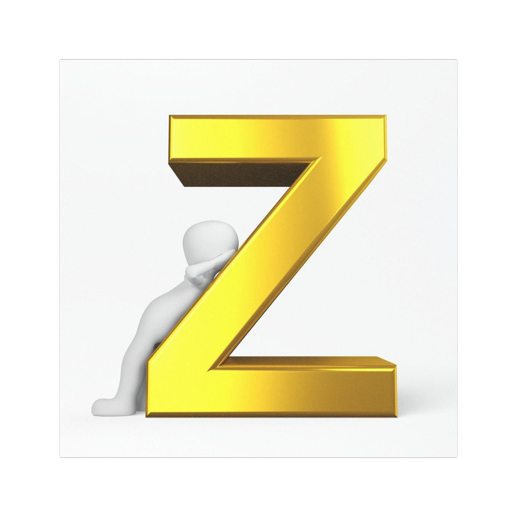 Gold 3D Letter Z Car Magnet | Initial Monogram Magnet