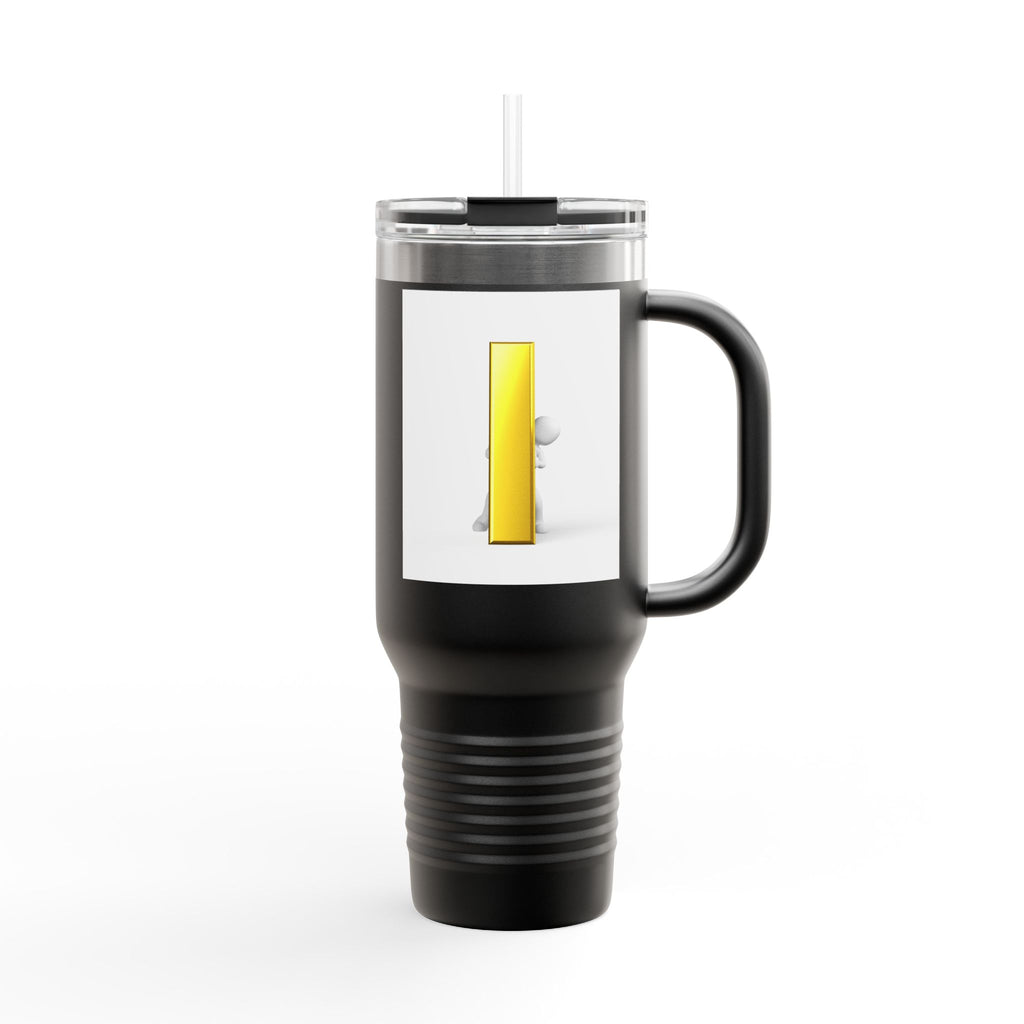 Yellow Letter i Character Travel Mug | 40oz Insulated Tumbler