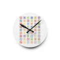Colorful Alphabet Blocks Acrylic Wall Clock | Kids Learning Decor