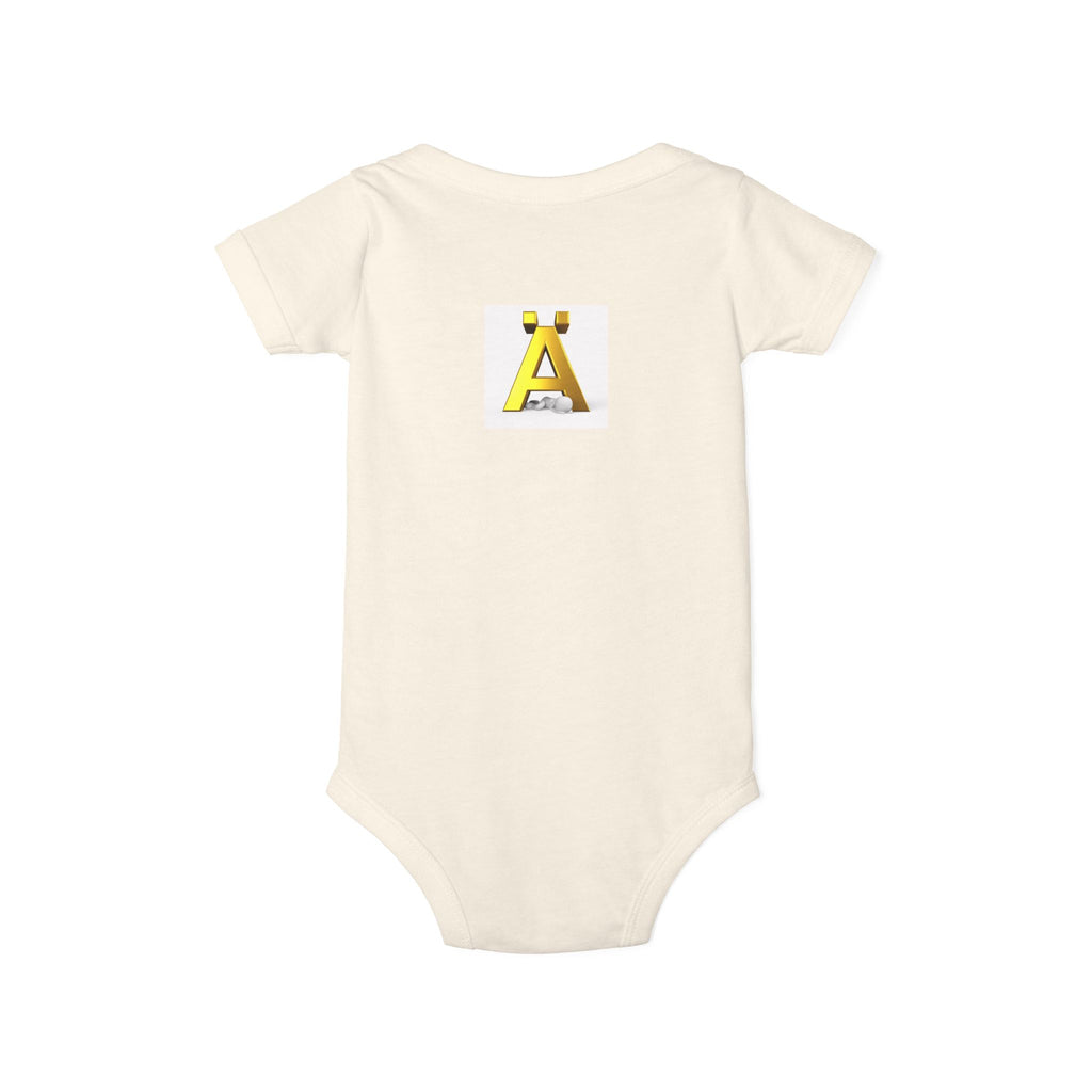 Yellow Letter Ä Baby Onesie | Infant Jersey One Piece
