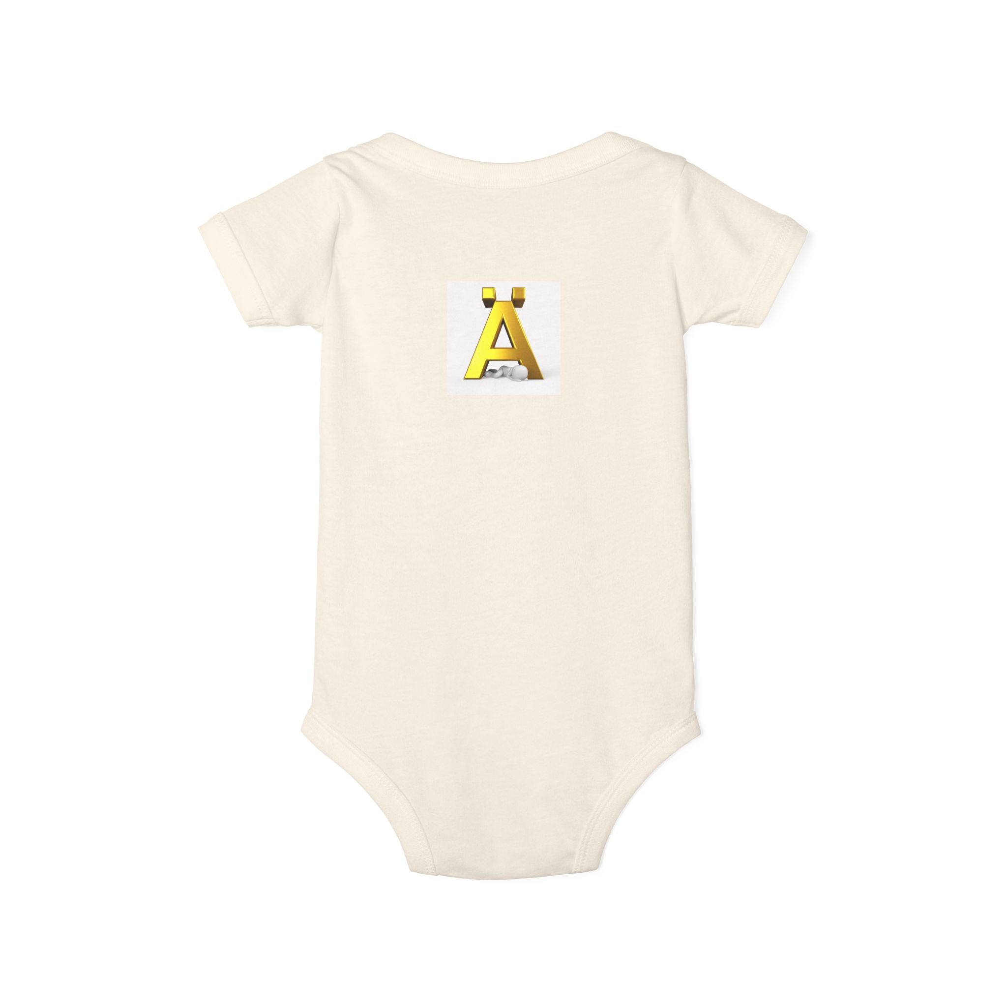Yellow Letter Ä Baby Onesie | Infant Jersey One Piece