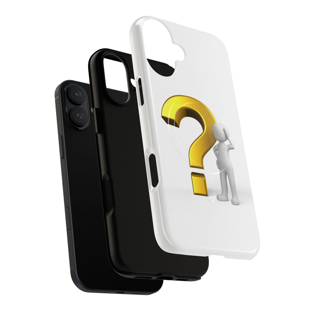 3D Question Mark Figure phone case | Tough Magnetic Case
