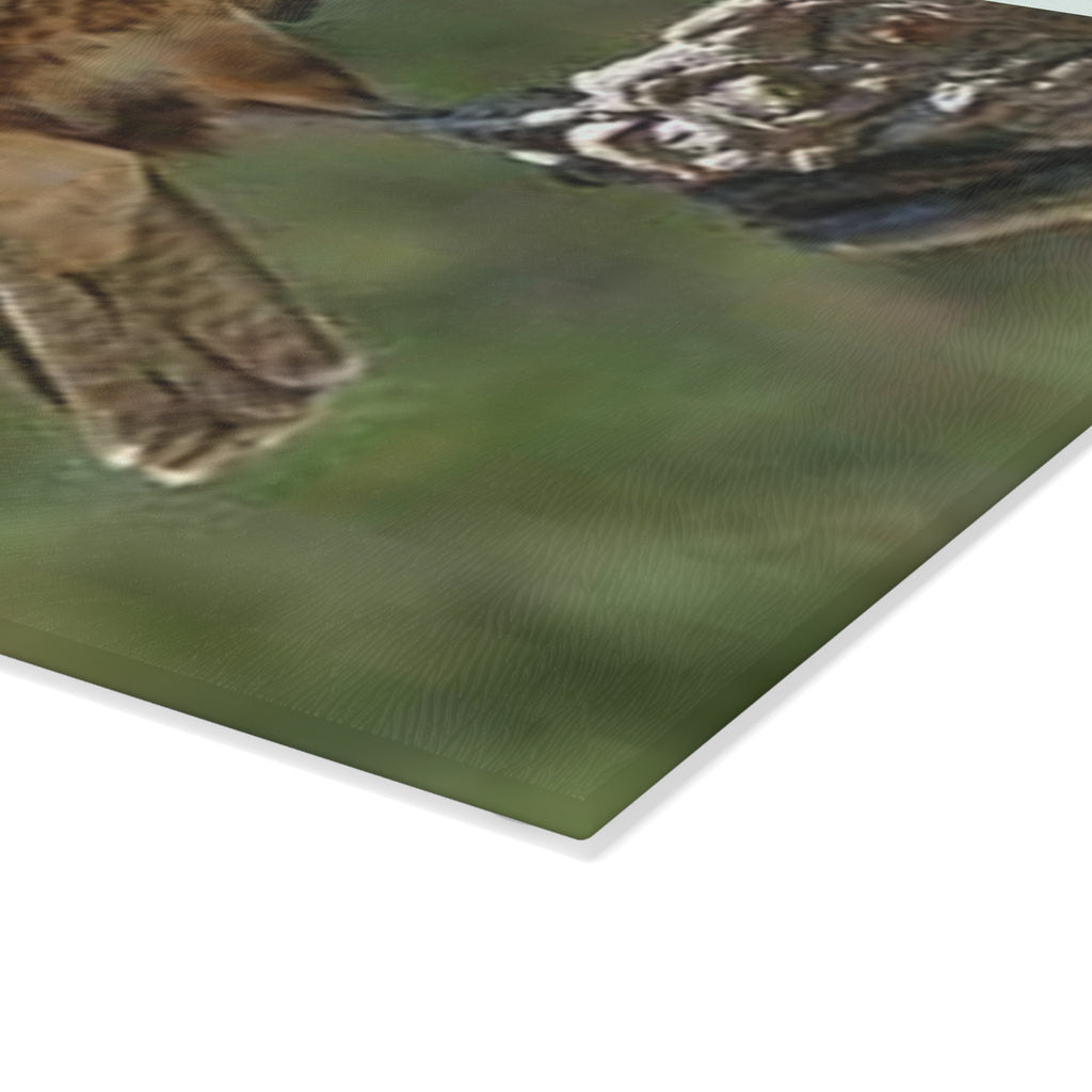 Kestrel Bird Glass Cutting Board | Wildlife Falconry Kitchen Decor
