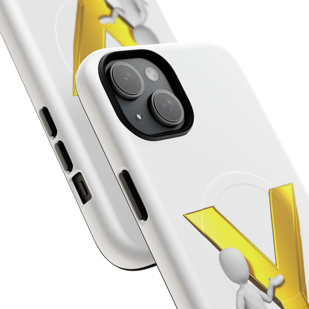 Gold Letter Y Phone Case | Monogram iPhone Magnetic Case
