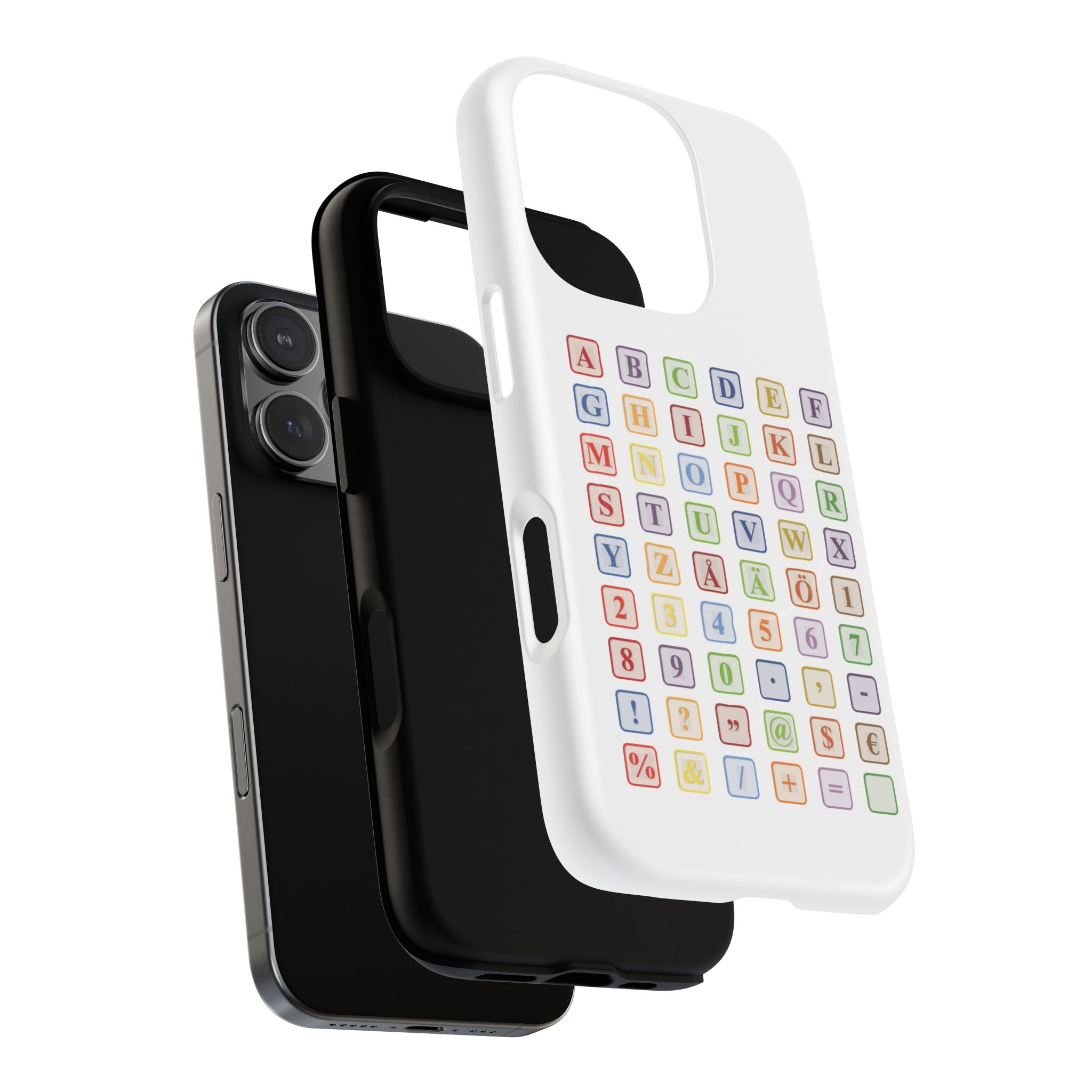Alphabet Blocks Phone Case | Magnetic Tough Case, Colorful Letter Grid