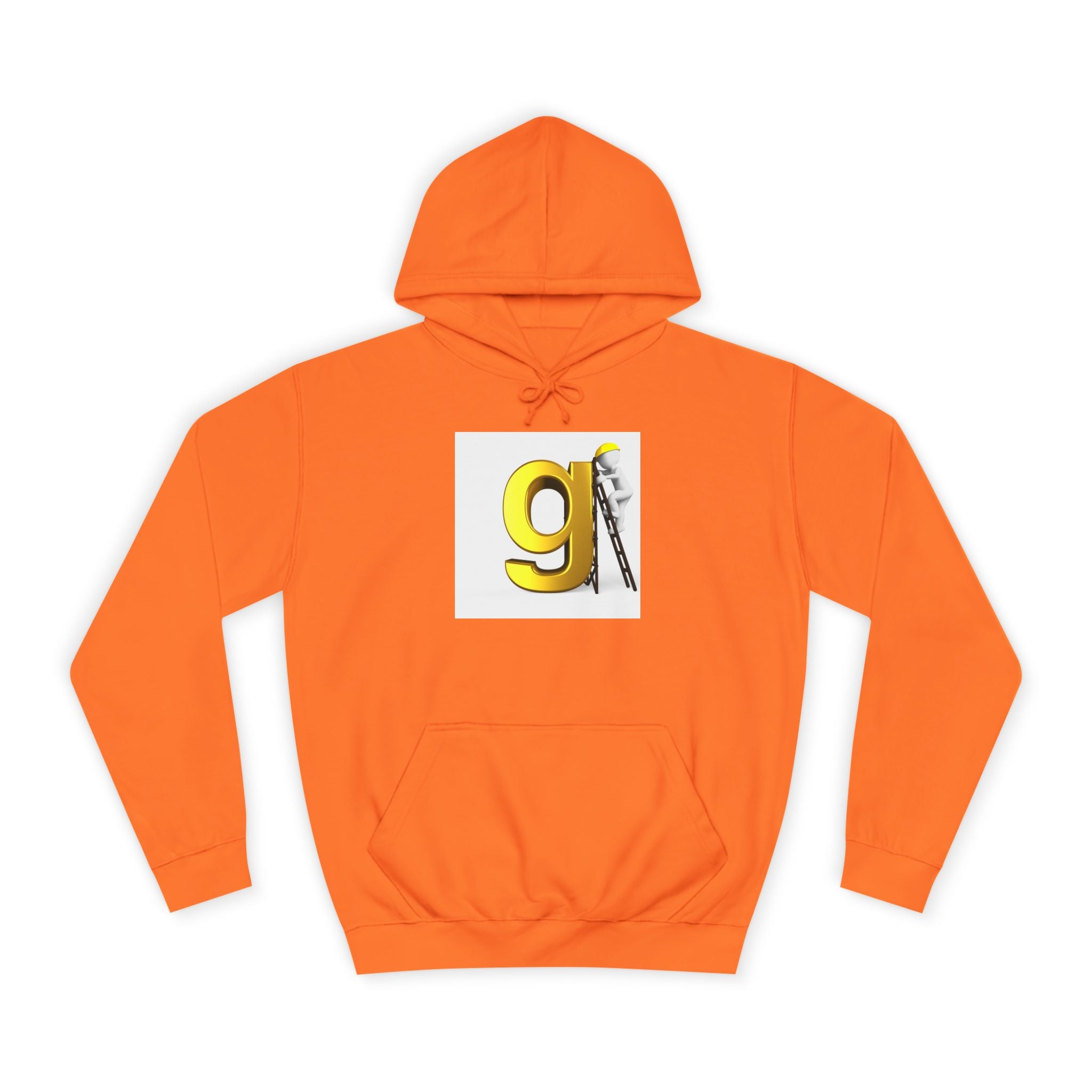 Gold Letter G with Painter Character Hoodie | Initial Monogram