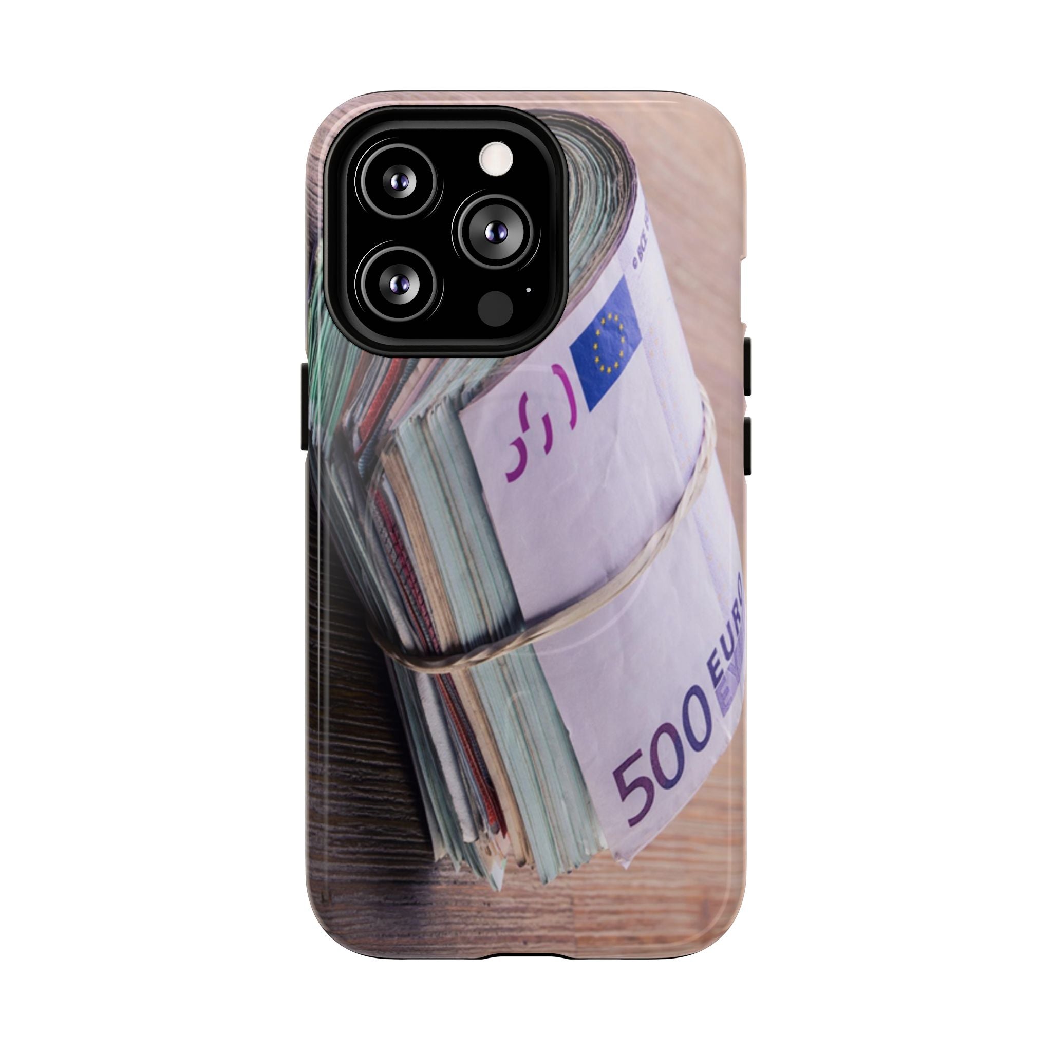 Coque de téléphone liasses de billets en euros | Coque iPhone rouleau de billets, Imprimé argent