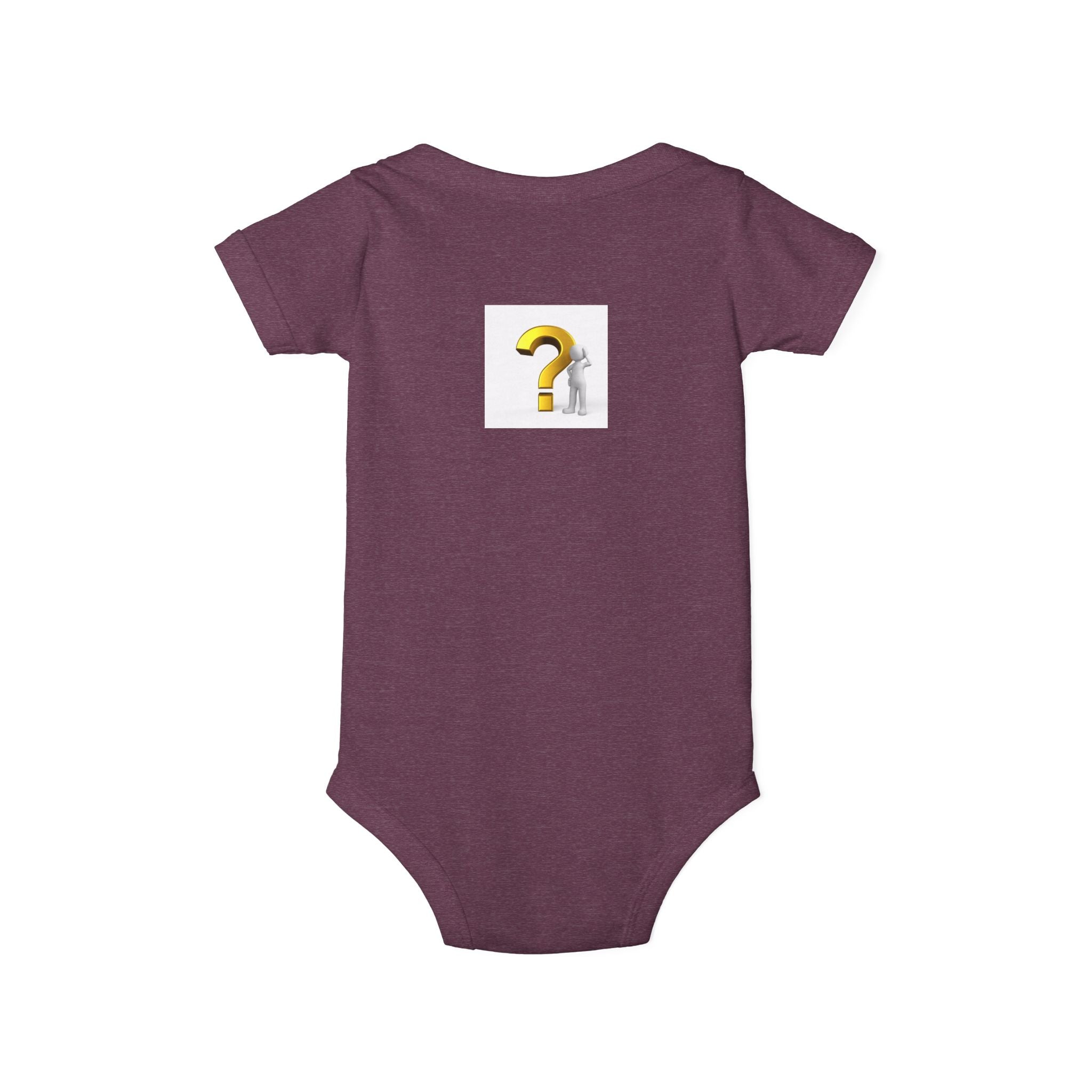 Gold Question Mark Design Infant Onesie | Curious Baby Bodysuit