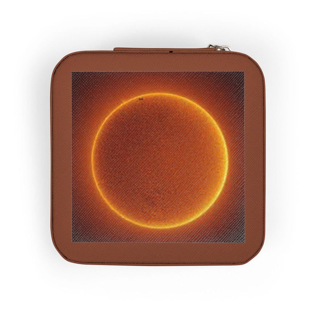 Solar Eclipse Circle Jewelry Travel Case | Compact Jewelry Organizer