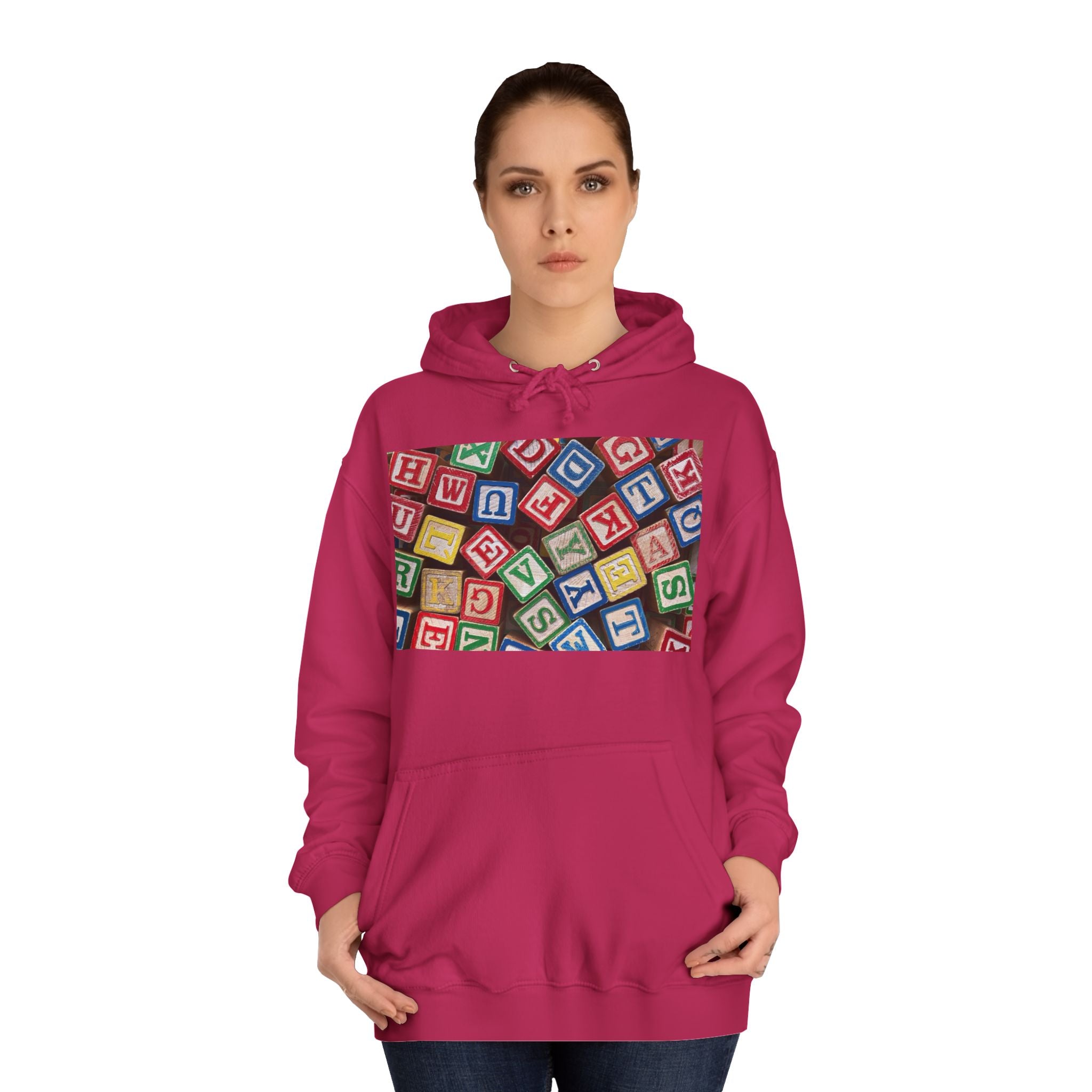 Colorful Alphabet Blocks Hoodie | Kids Letter Blocks Design