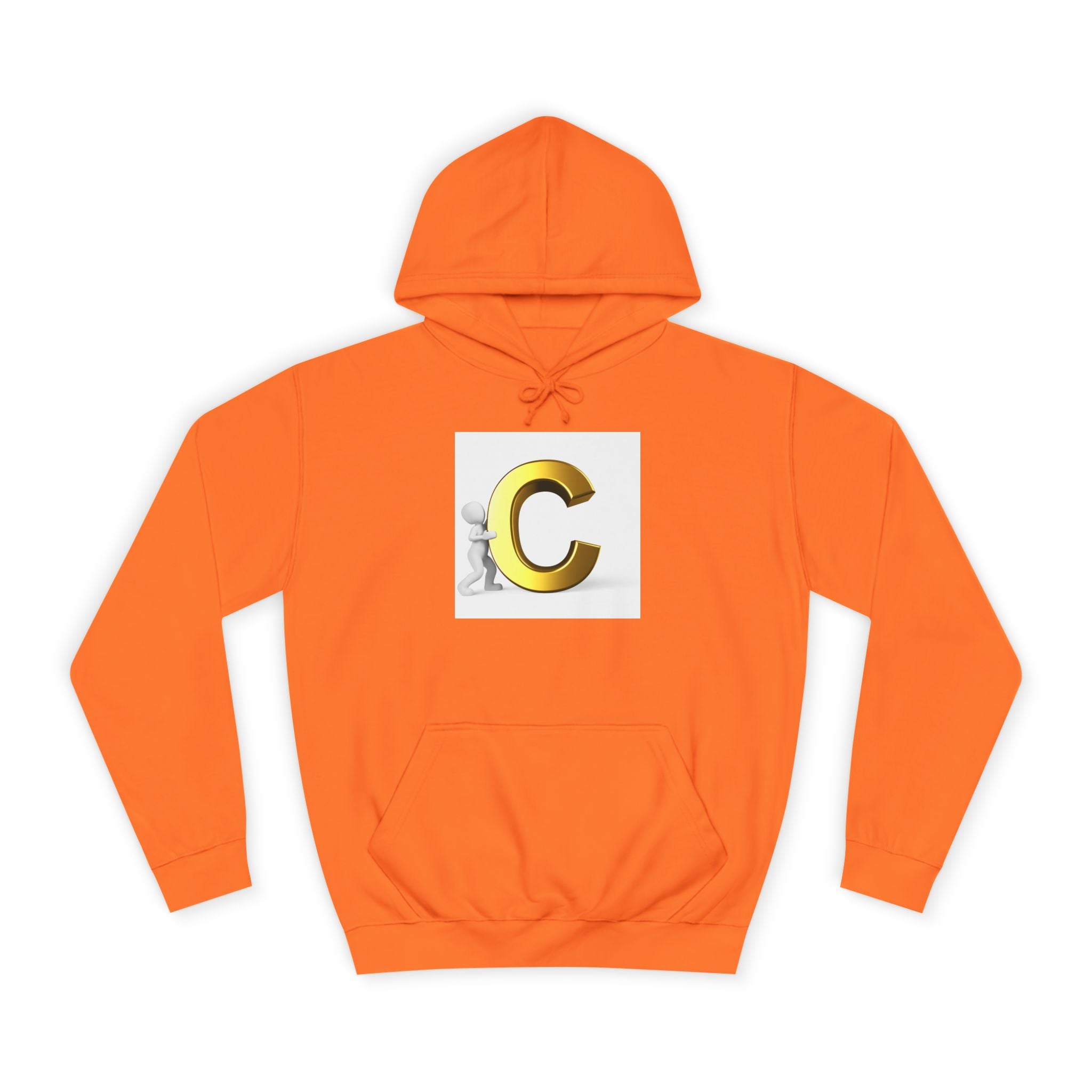 Gold Letter C Hoodie | Monogram Initial C Sweatshirt