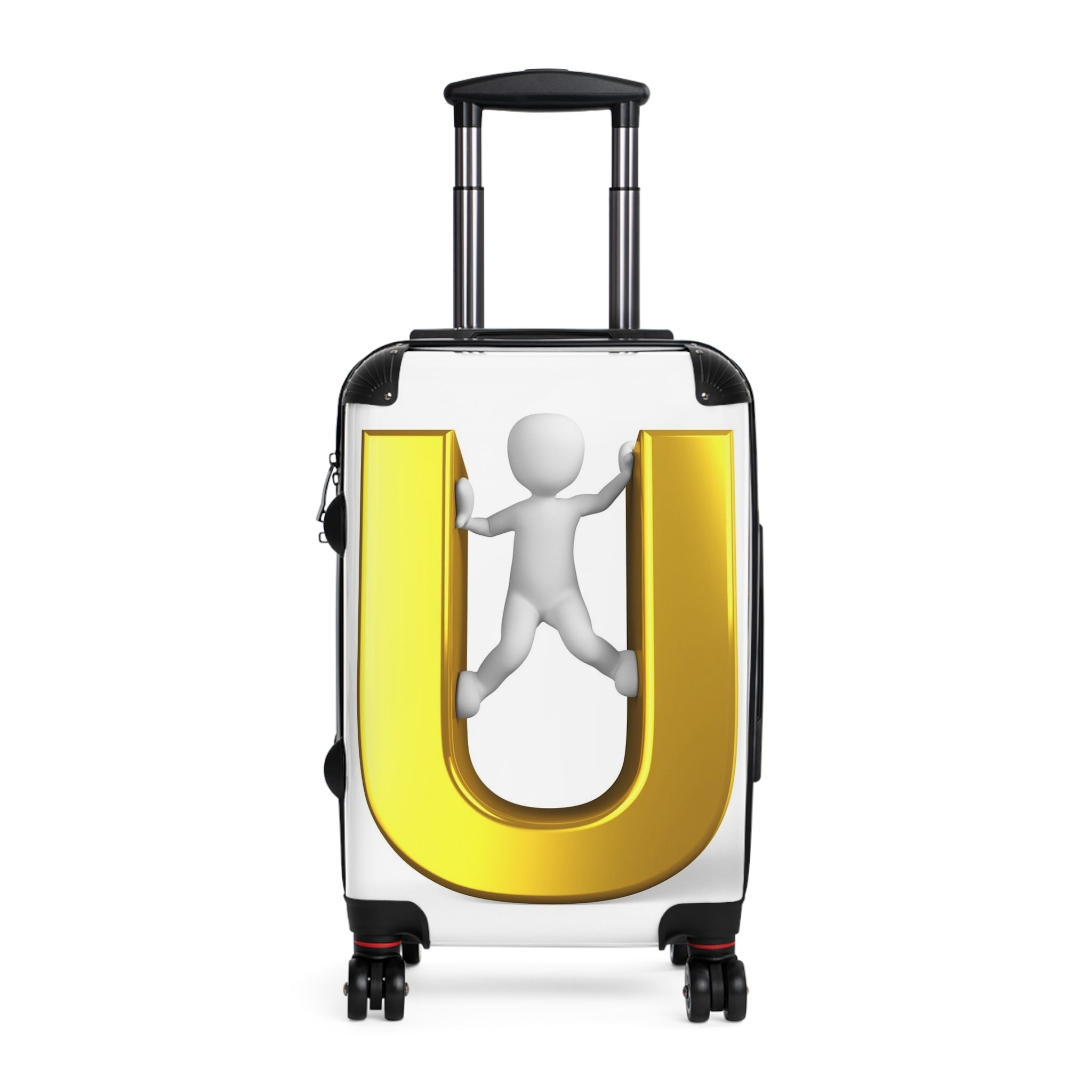 Gold Letter U Luggage Cover Suitcase | Monogram Travel Accessory