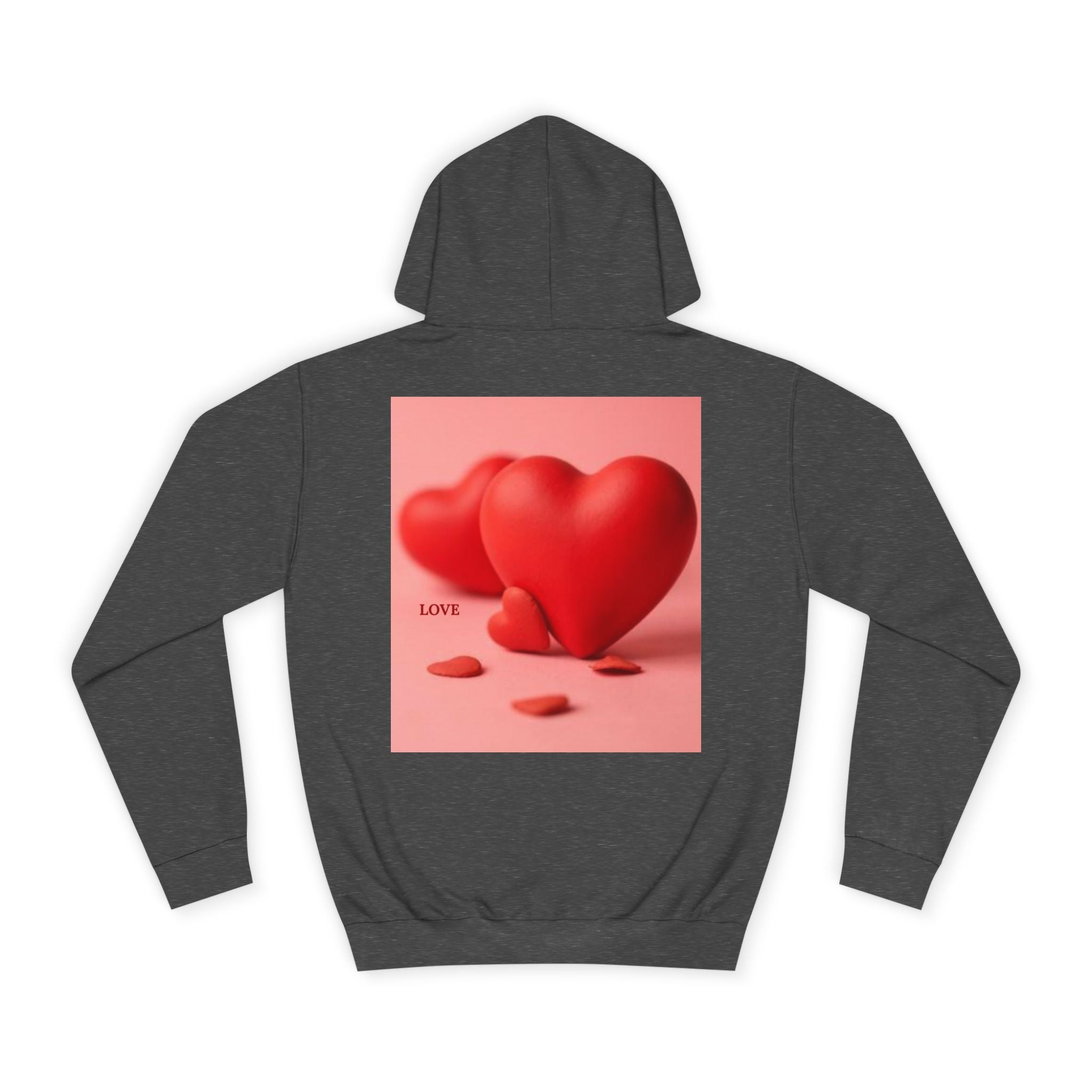 Cute 3D Heart Illustration Hoodie | Love Graphic Pullover