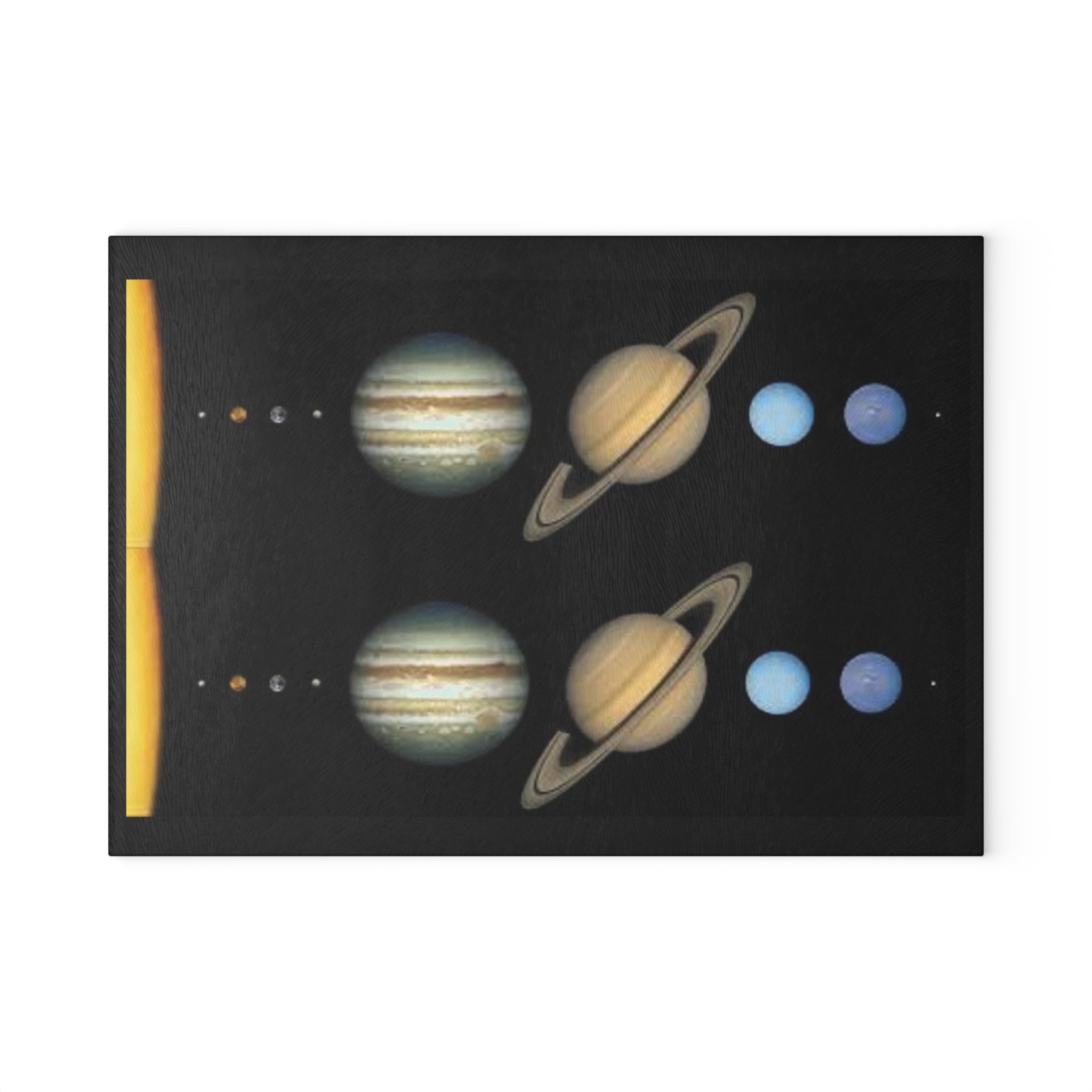 Solar System Planets Glass Cutting Board | Planetary Kitchen Decor
