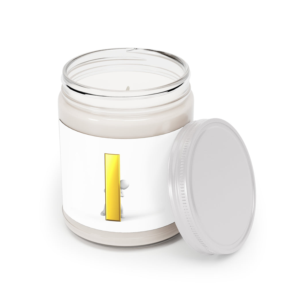 Minimalist 3D Letter i Candle, Soy Candle Jar 9oz