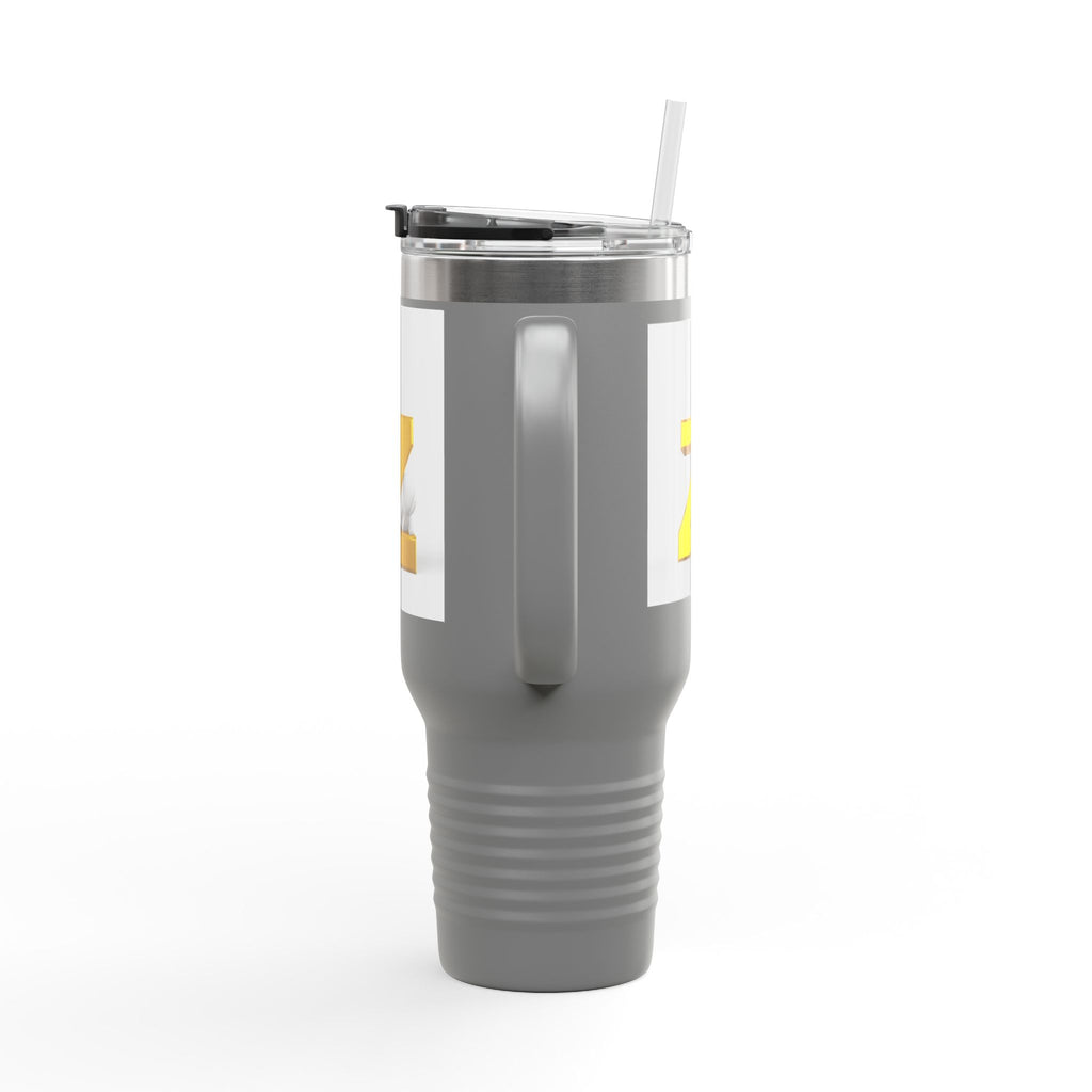 Gold Letter Z Monogram Travel Mug | 40oz Insulated Tumbler