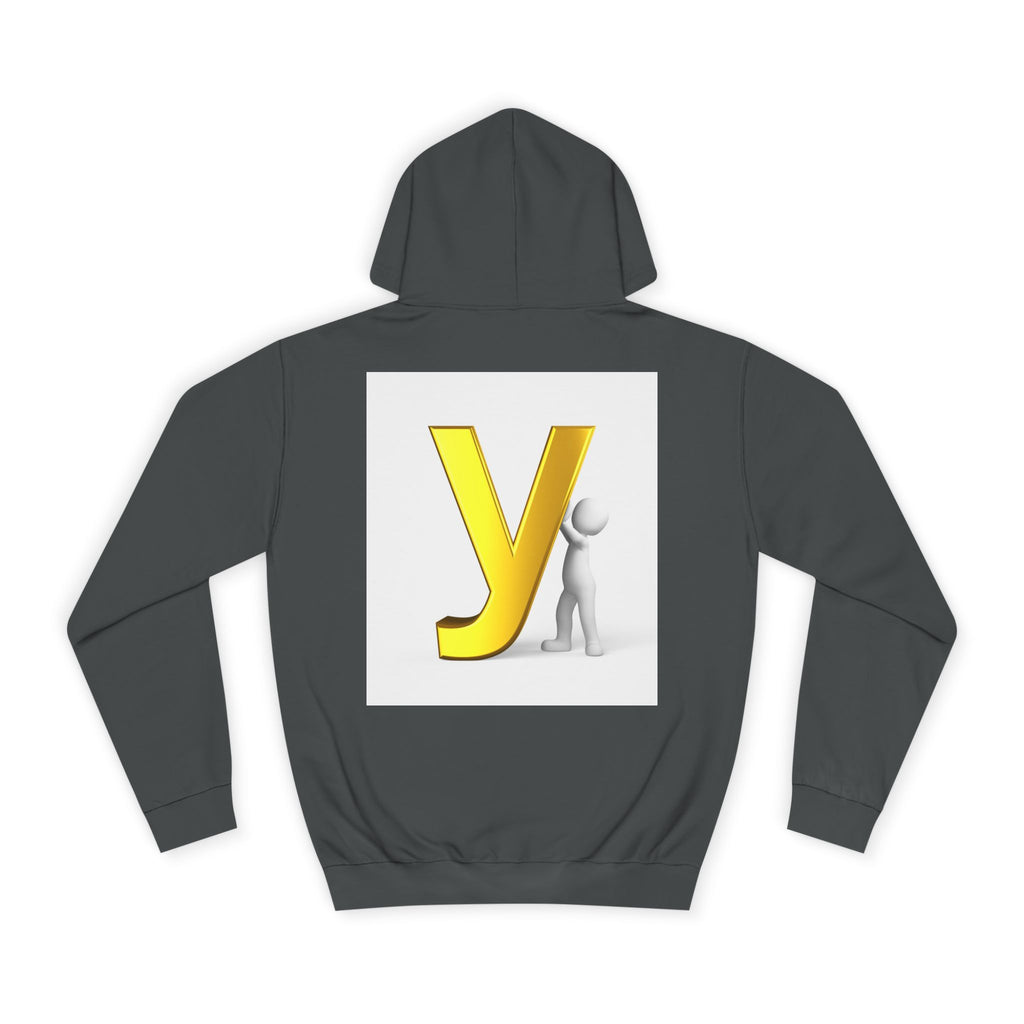 Yellow 3D Letter Y hoodie | Letterman Monogram Initial Sweatshirt