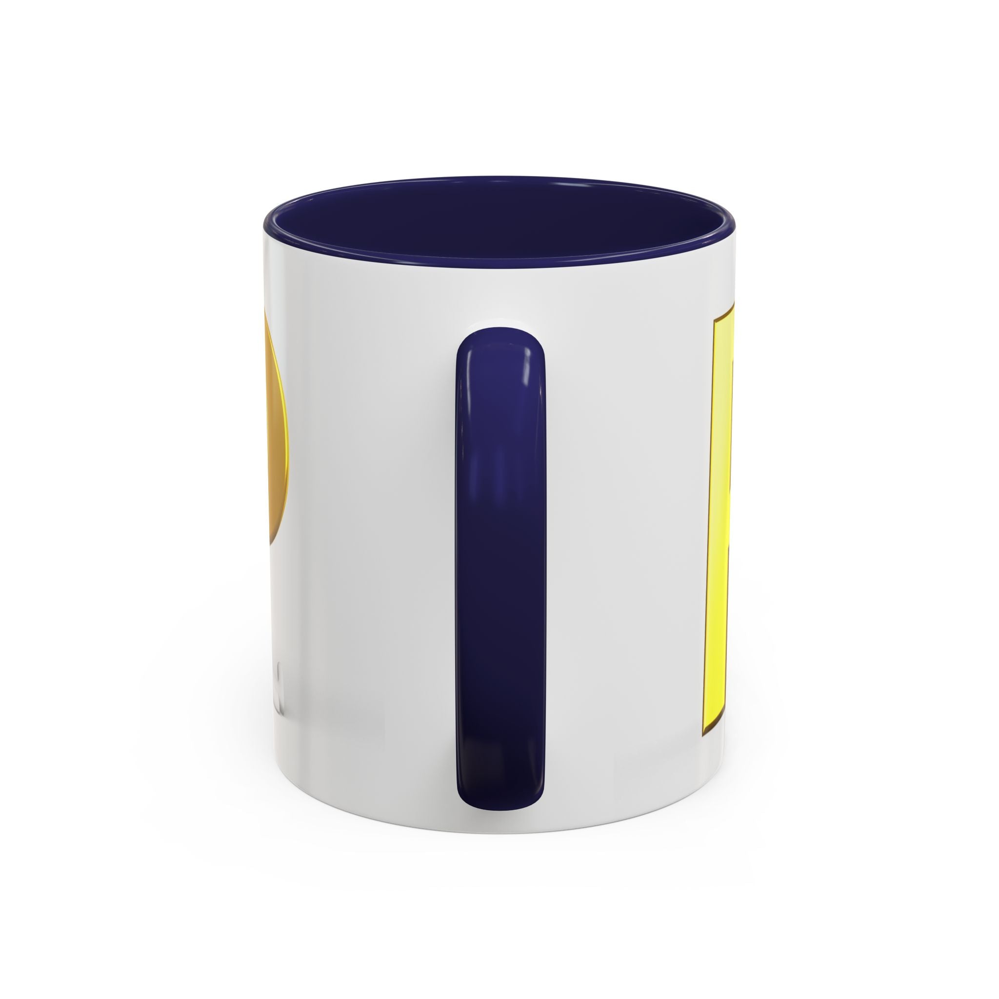 Mug Lettre P dorée avec silhouette relaxante | Mug à café avec anse colorée 325 ml 445 ml