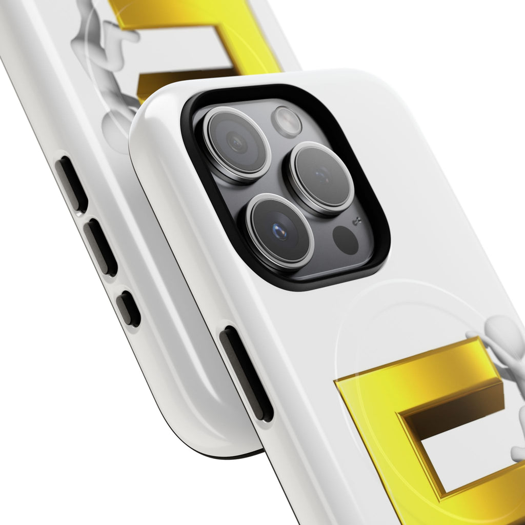 3D Gold Letter F Climber Phone Case | Magnetic Tough Case