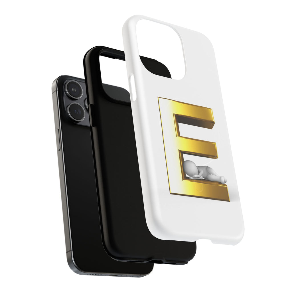 Gold Letter E monogram Phone Case | Magnetic Tough Case