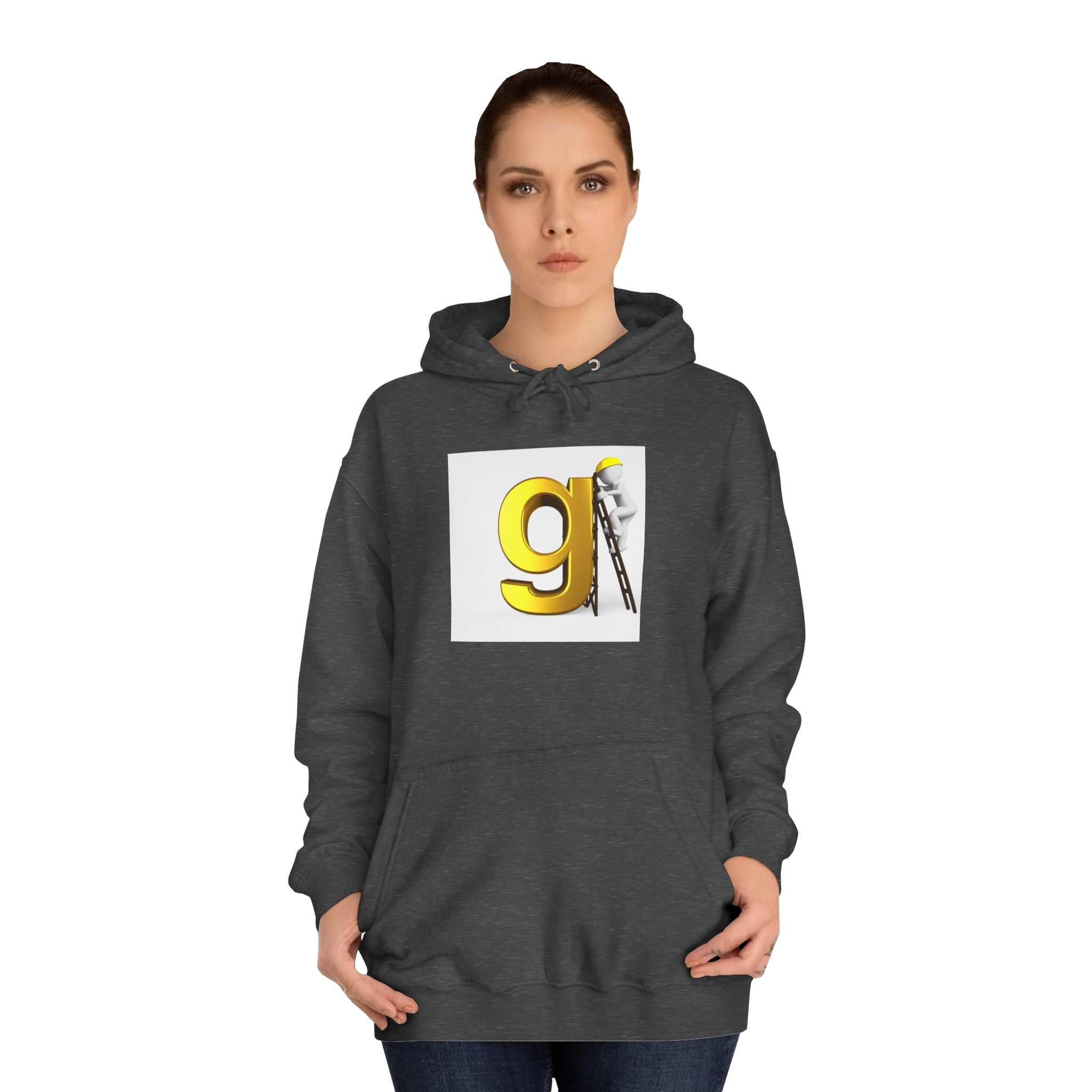 Gold Letter G with Painter Character Hoodie | Initial Monogram