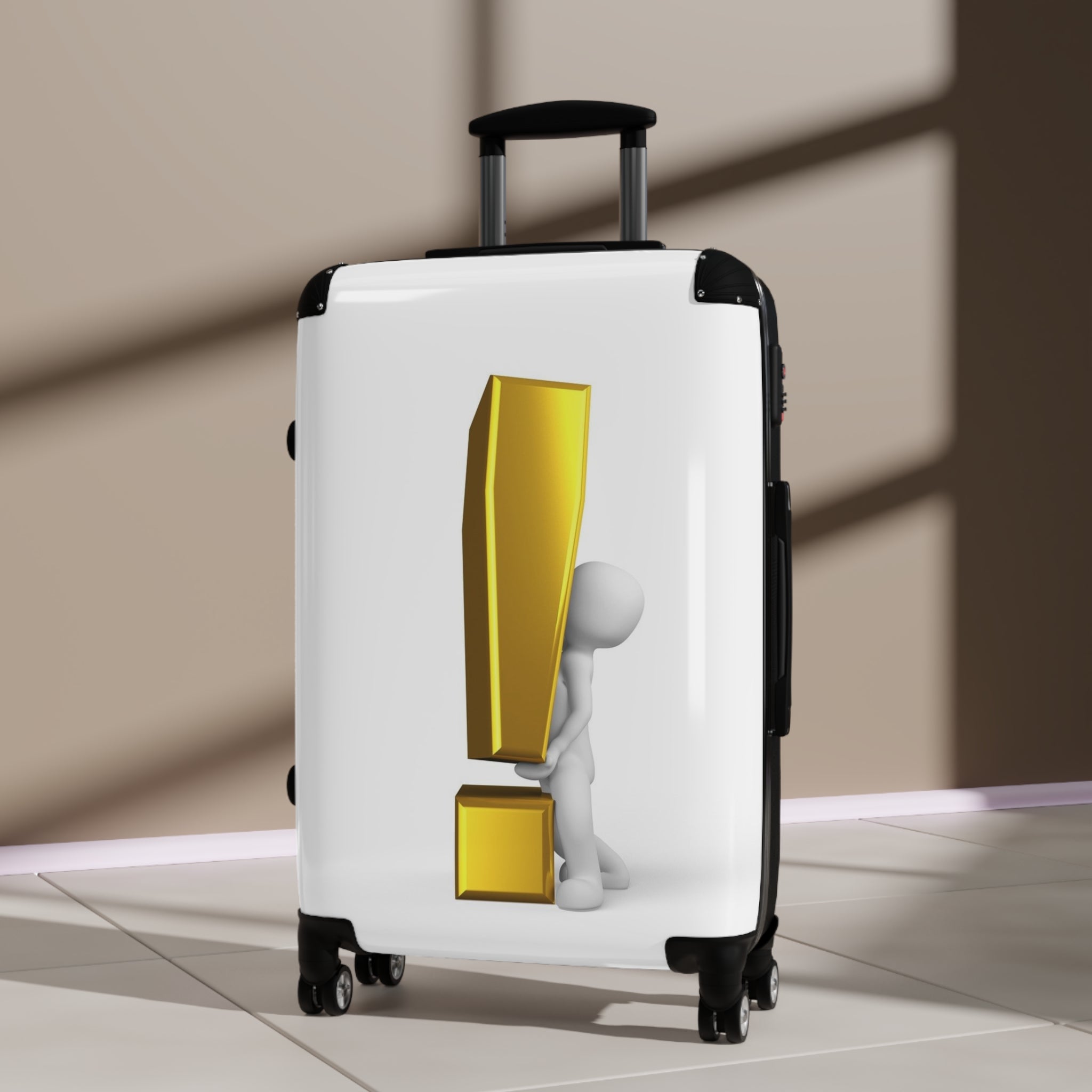 3D Exclamation Mark Figure Suitcase | Hard Shell Luggage