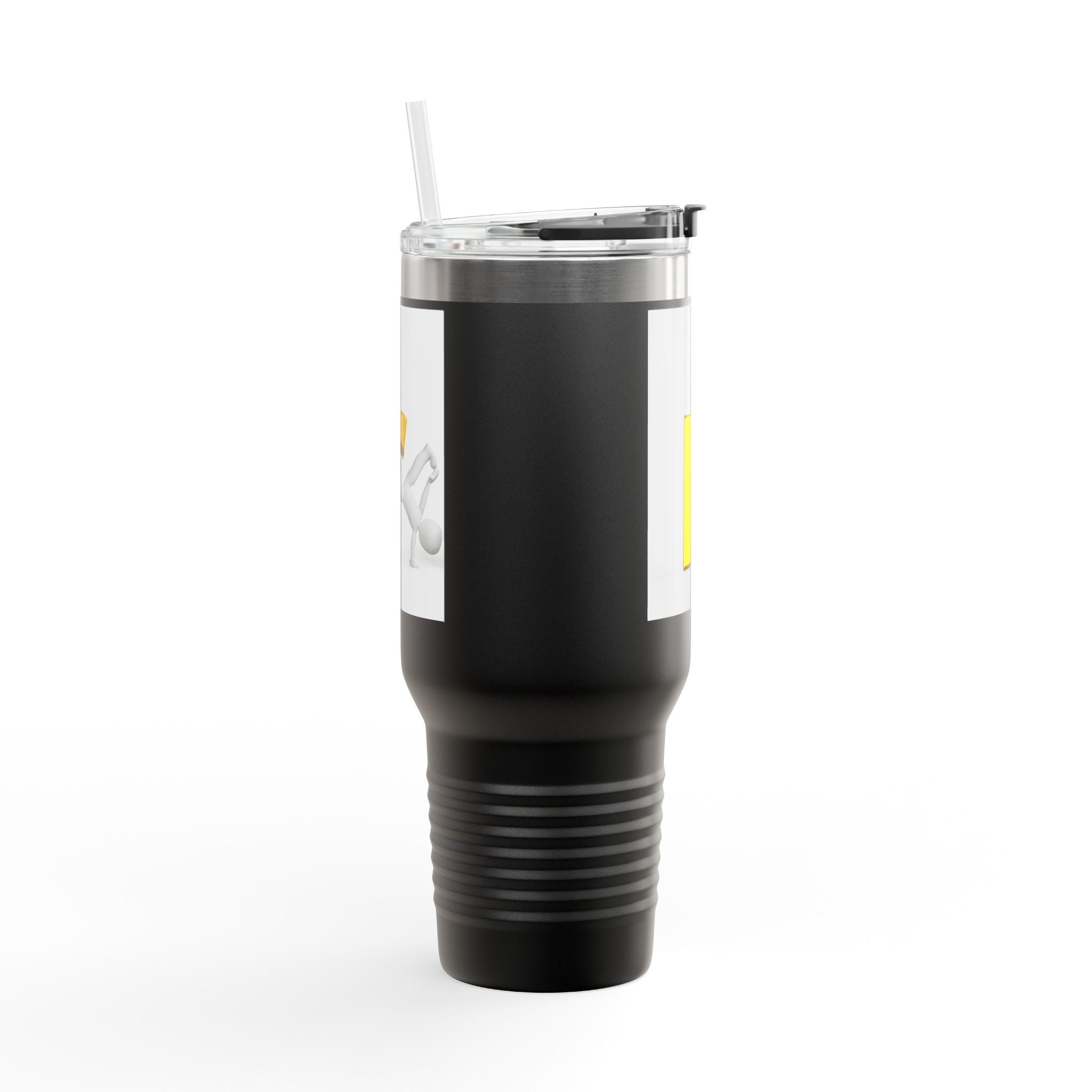 Yellow Letter R Character Travel Mug | 40oz Insulated Tumbler