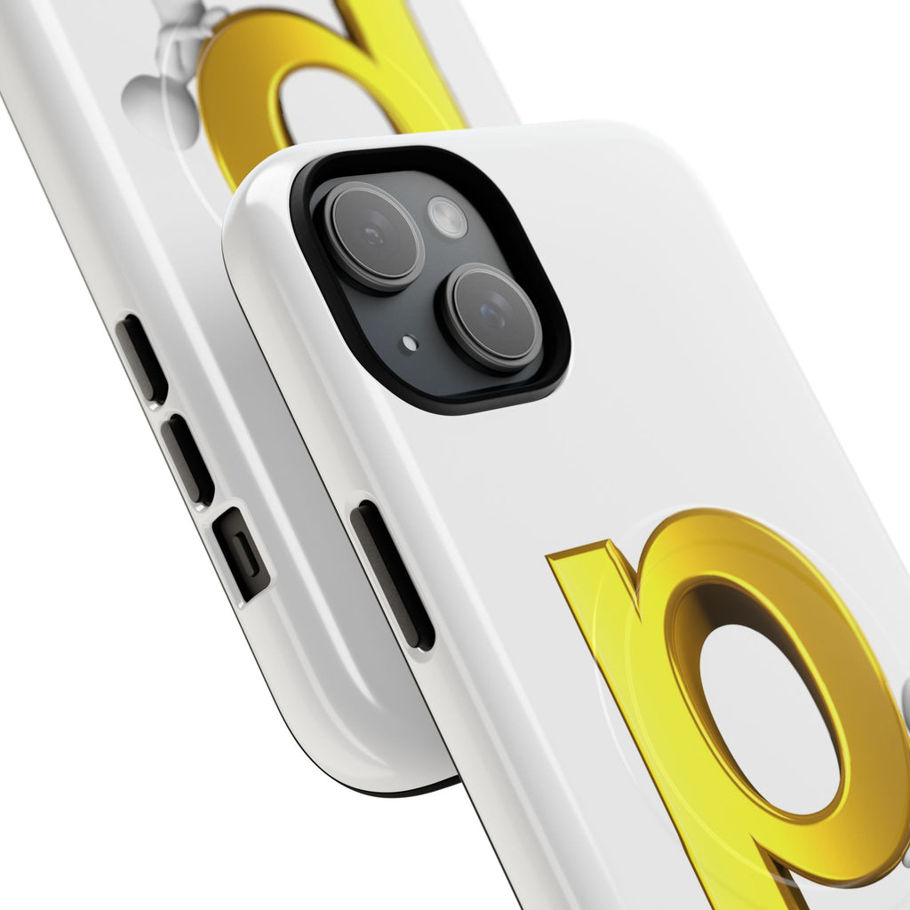 3D Gold Letter P Phone Case | Tough Magnetic Phone Case