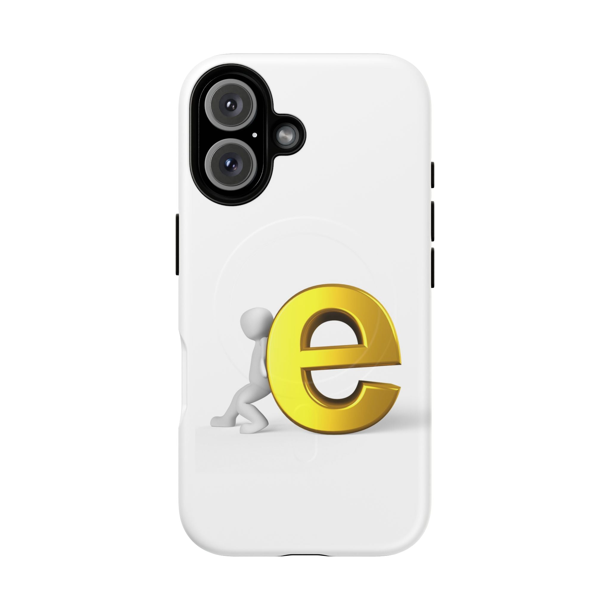 3D Gold Letter E Phone Case | Tough Magnetic Case