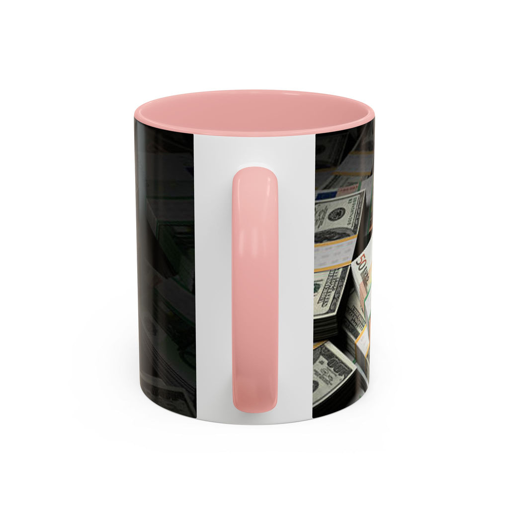 Geldstapel-Tasse | Akzent-Kaffeetasse 325 ml 444 ml, Bargeld-Muster