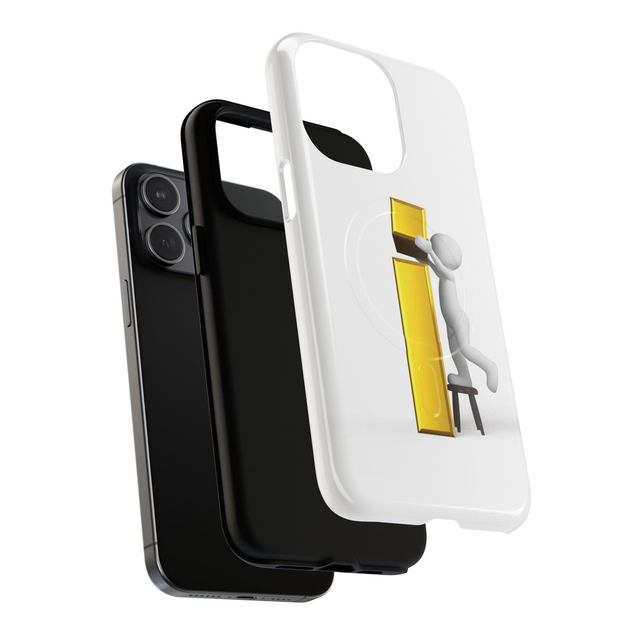 3D Character Gold Letter i phone case | Tough Magnetic Case