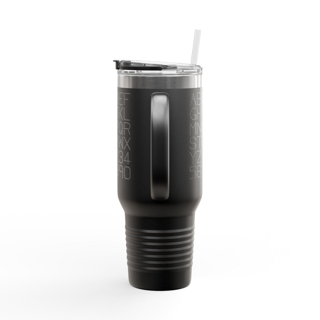 Alphabet Letters and Numbers Insulated Travel Mug | 40oz Tumbler