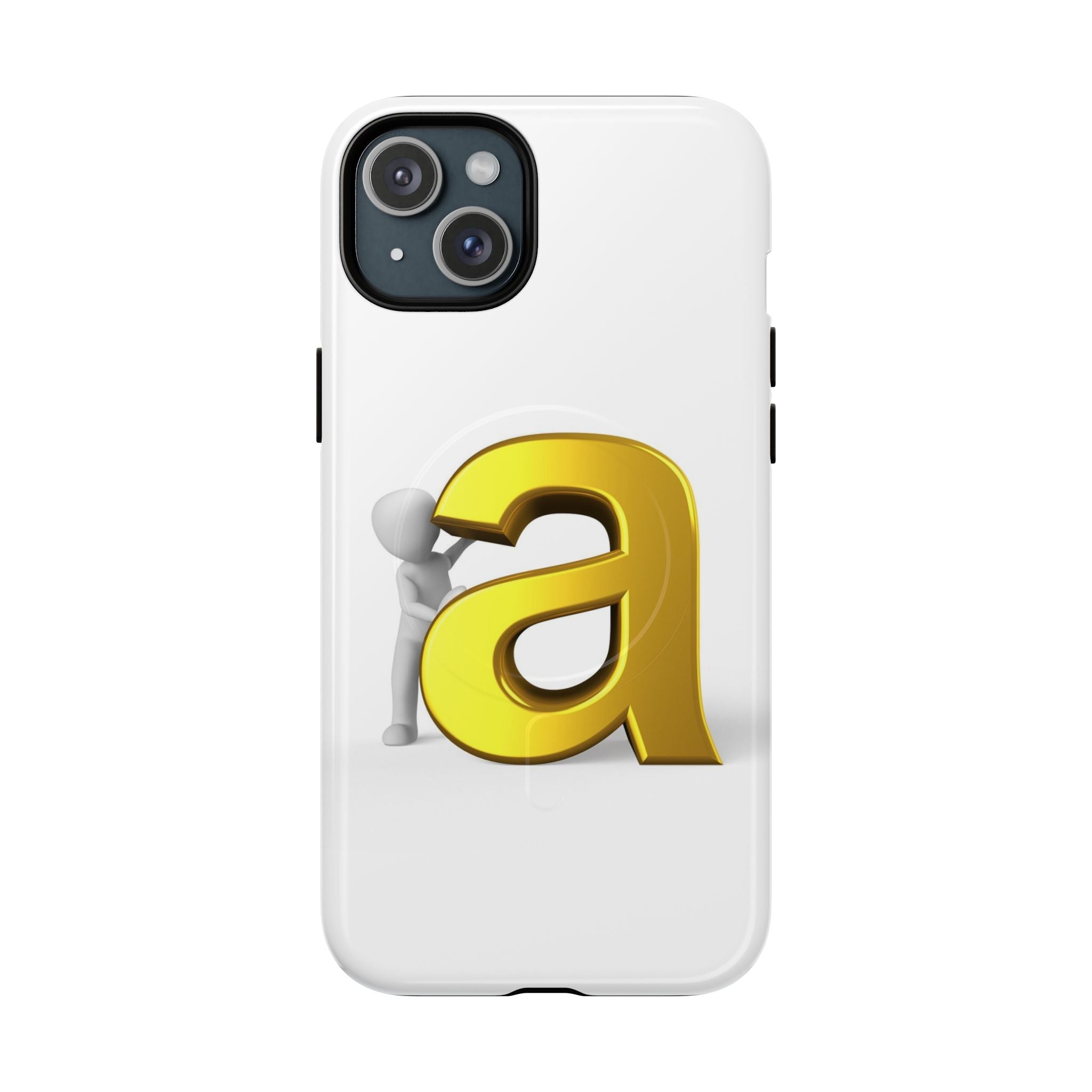 3D Gold Letter A Phone Case | Tough Magnetic Case